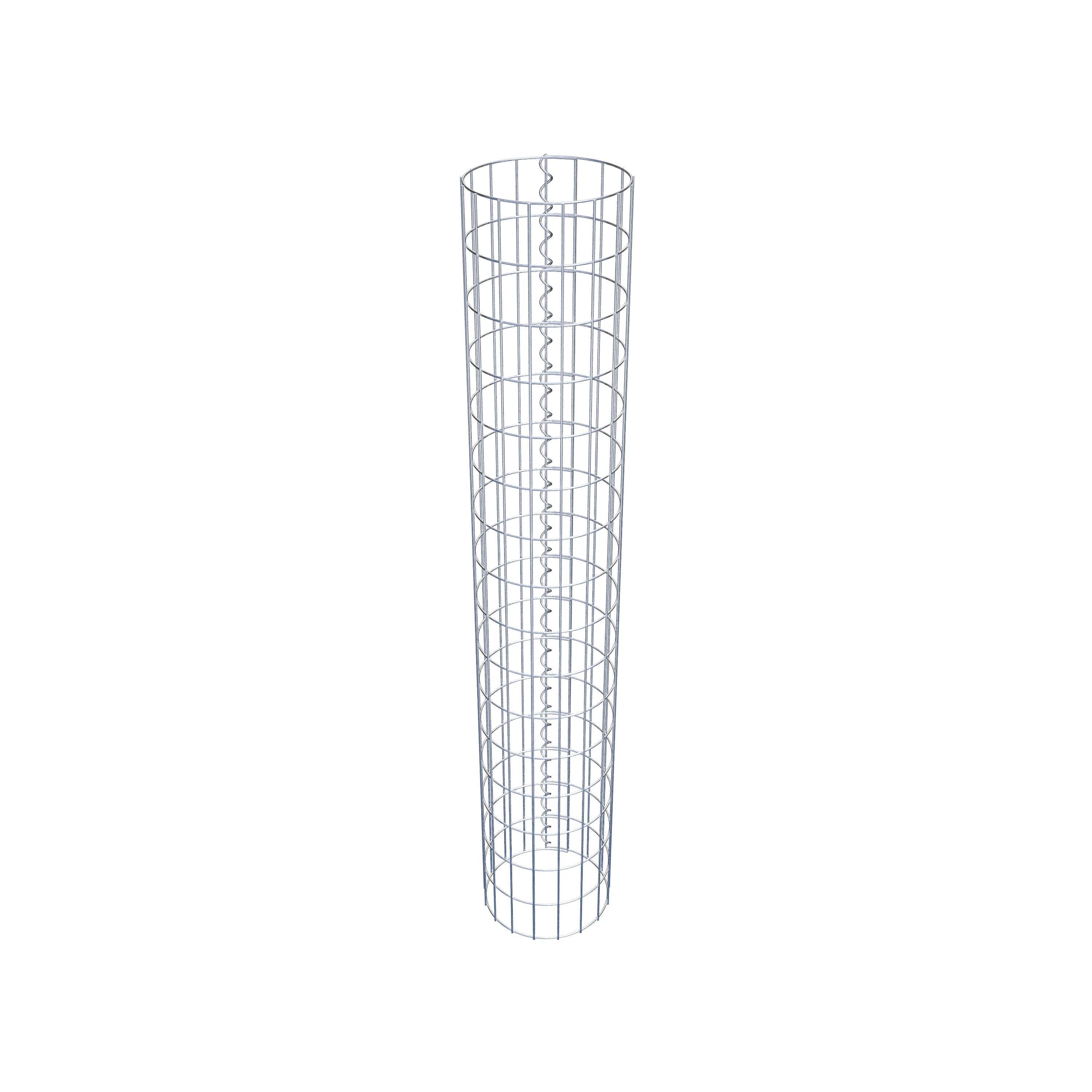 Colonne de gabion ronde 27 cm de diamètre, 160 cm de hauteur, maille 5 cm x 10 cm