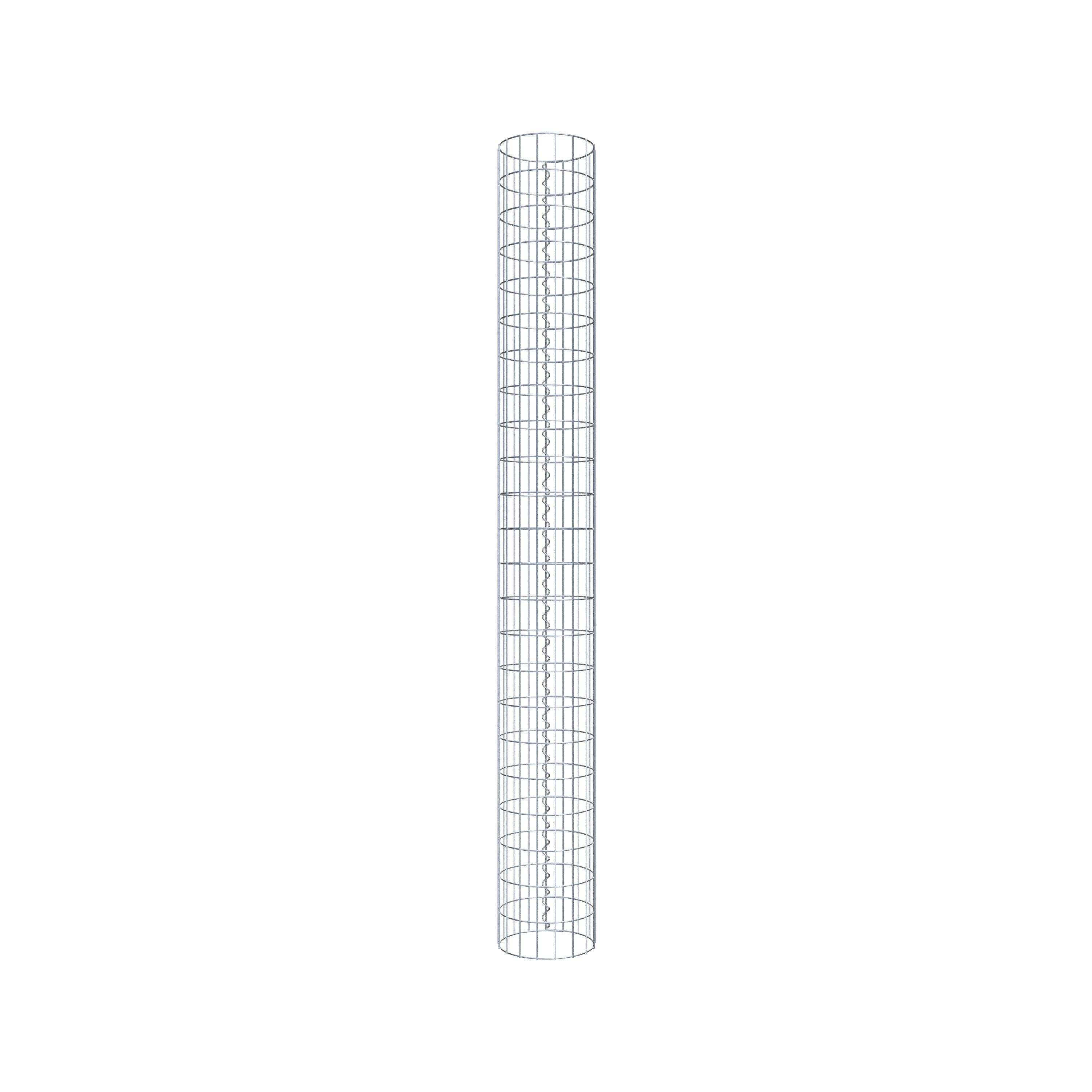 Colonne de gabion ronde 27 cm de diamètre, 230 cm de hauteur, mailles 5 cm x 10 cm