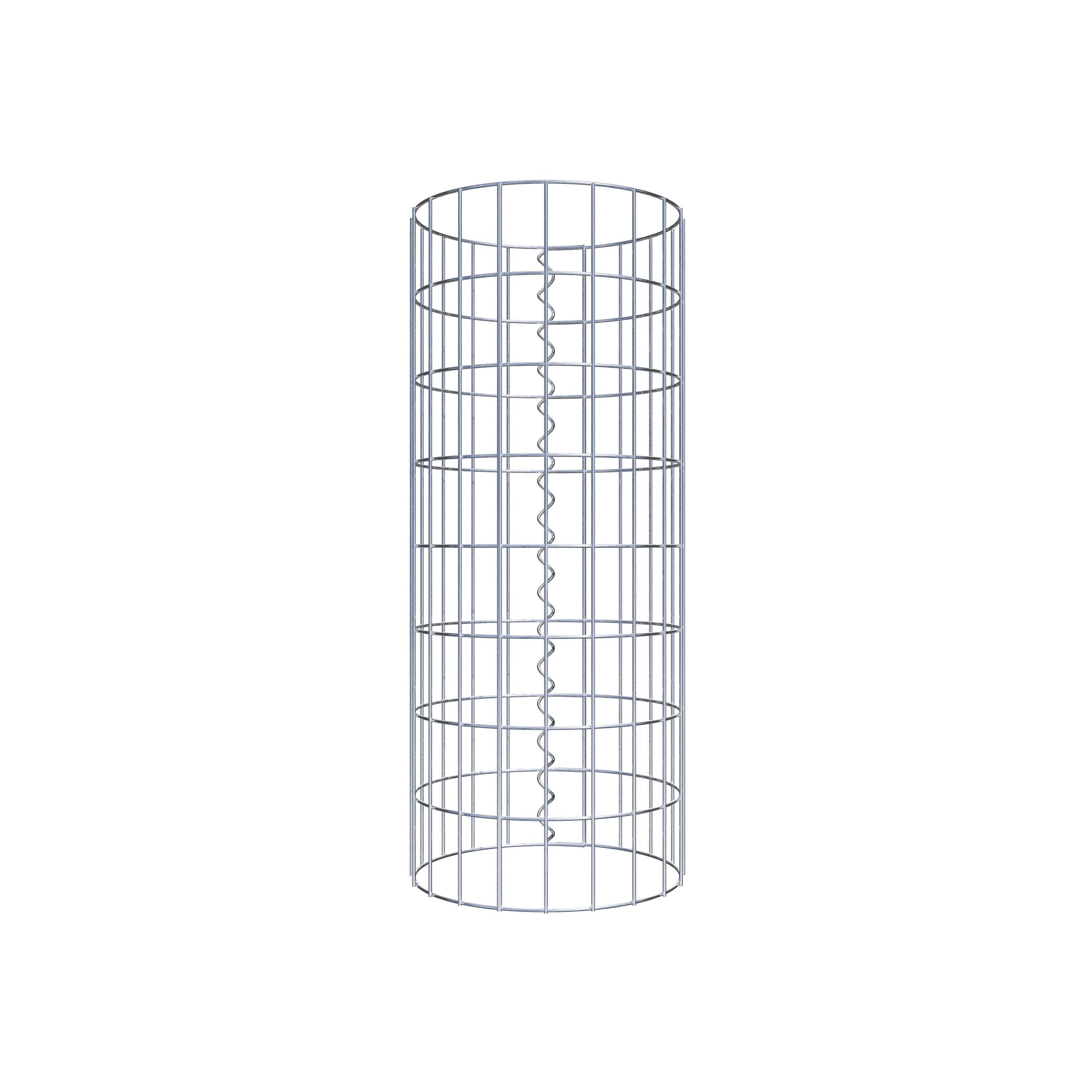 Colonne de gabion ronde 32 cm de diamètre, 80 cm de hauteur, maille 5 cm x 10 cm