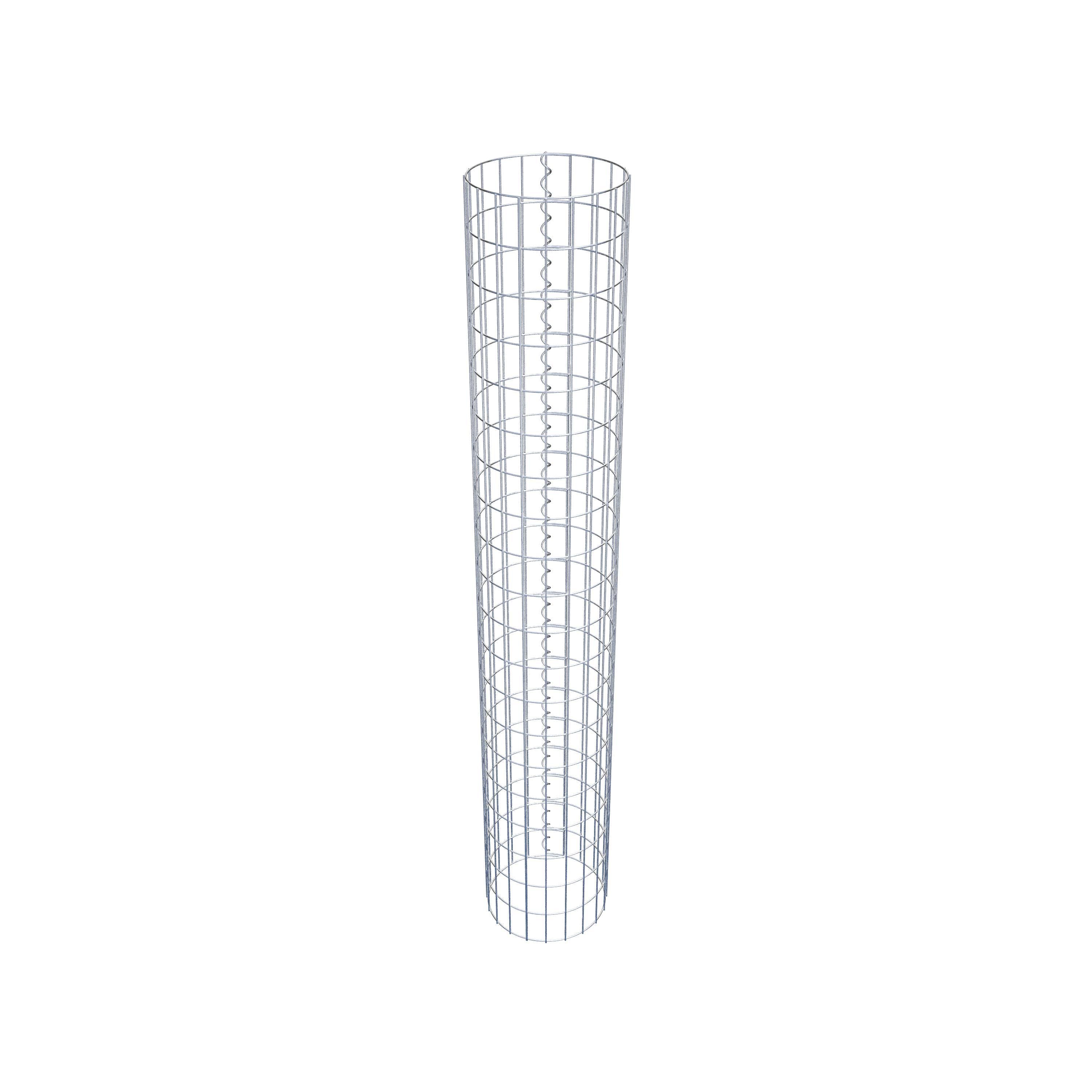 Colonne de gabion ronde 32 cm de diamètre, 200 cm de hauteur, maille 5 cm x 10 cm