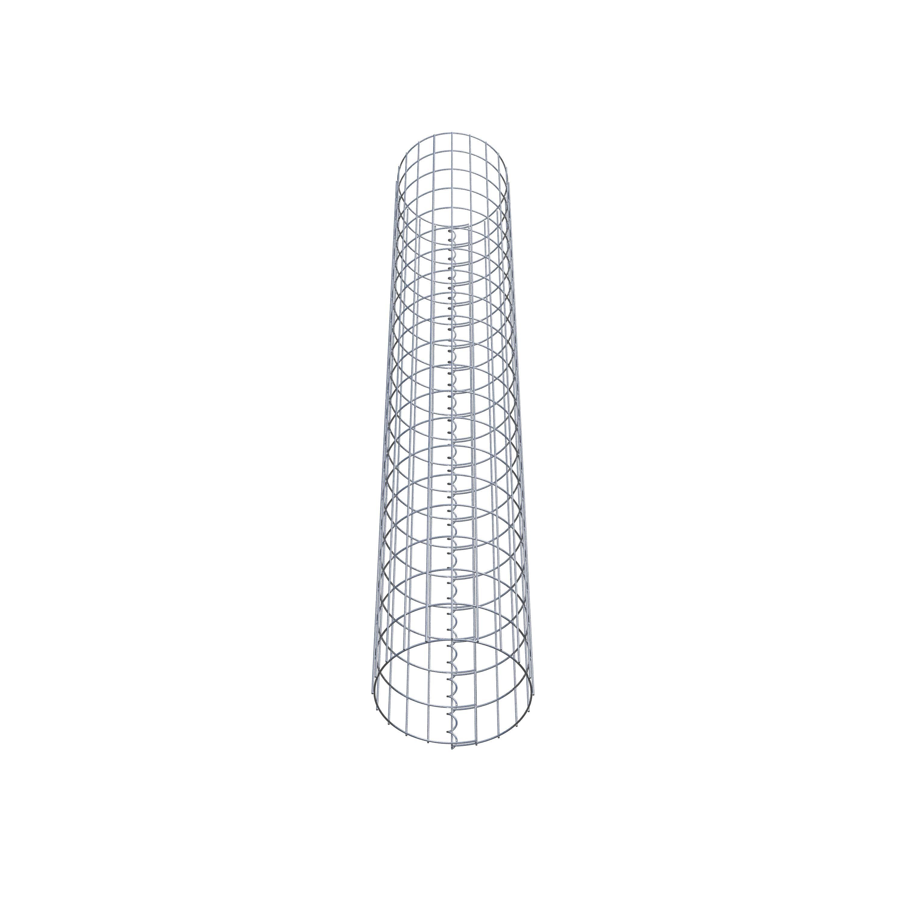 Colonne de gabion ronde 32 cm de diamètre, 200 cm de hauteur, maille 5 cm x 10 cm