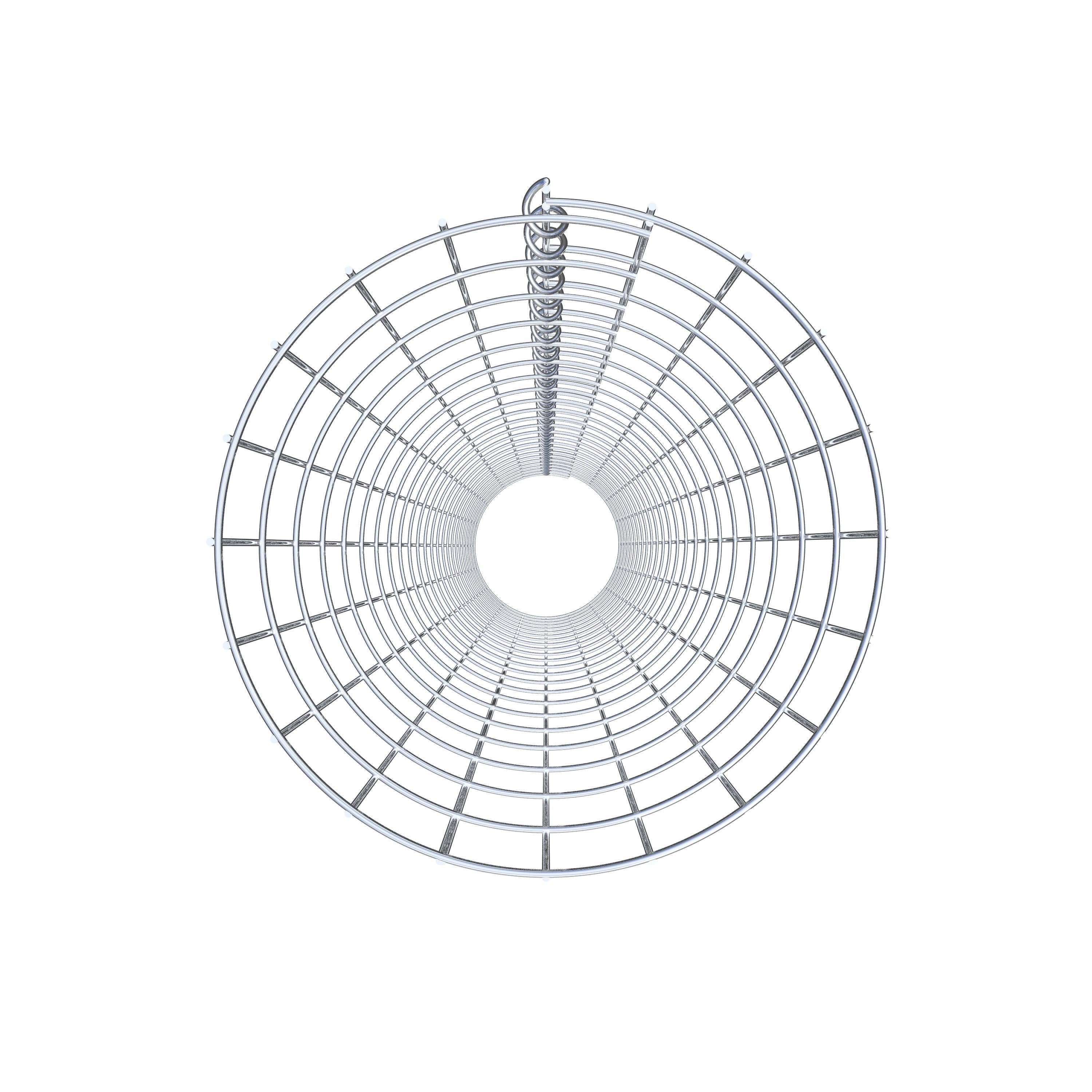 Schanskorfzuil rond 32 cm diameter, 230 cm hoogte, maaswijdte 5 cm x 10 cm