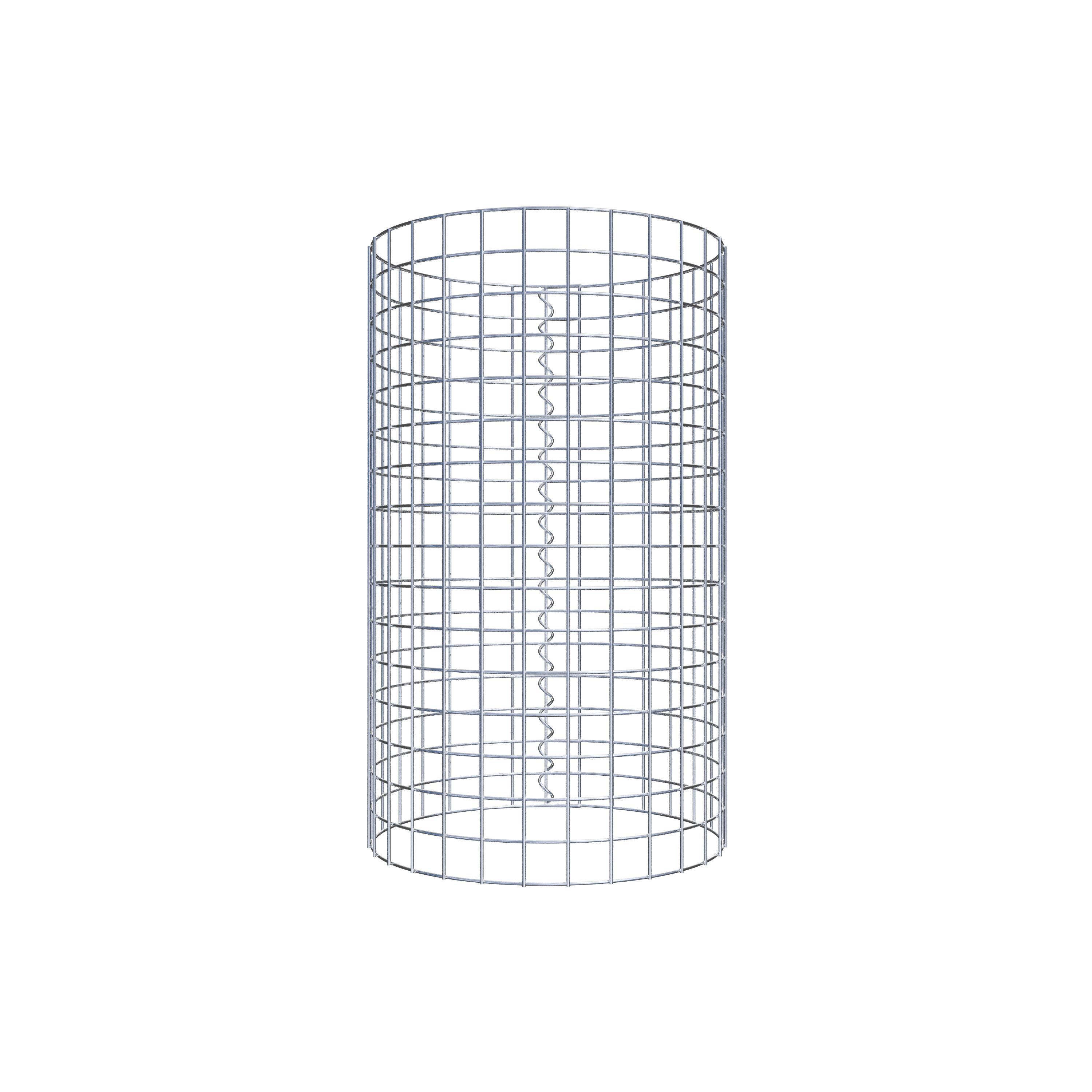 Colonne de gabion ronde 47 cm de diamètre, 80 cm de hauteur, mailles de 5 cm x 5 cm