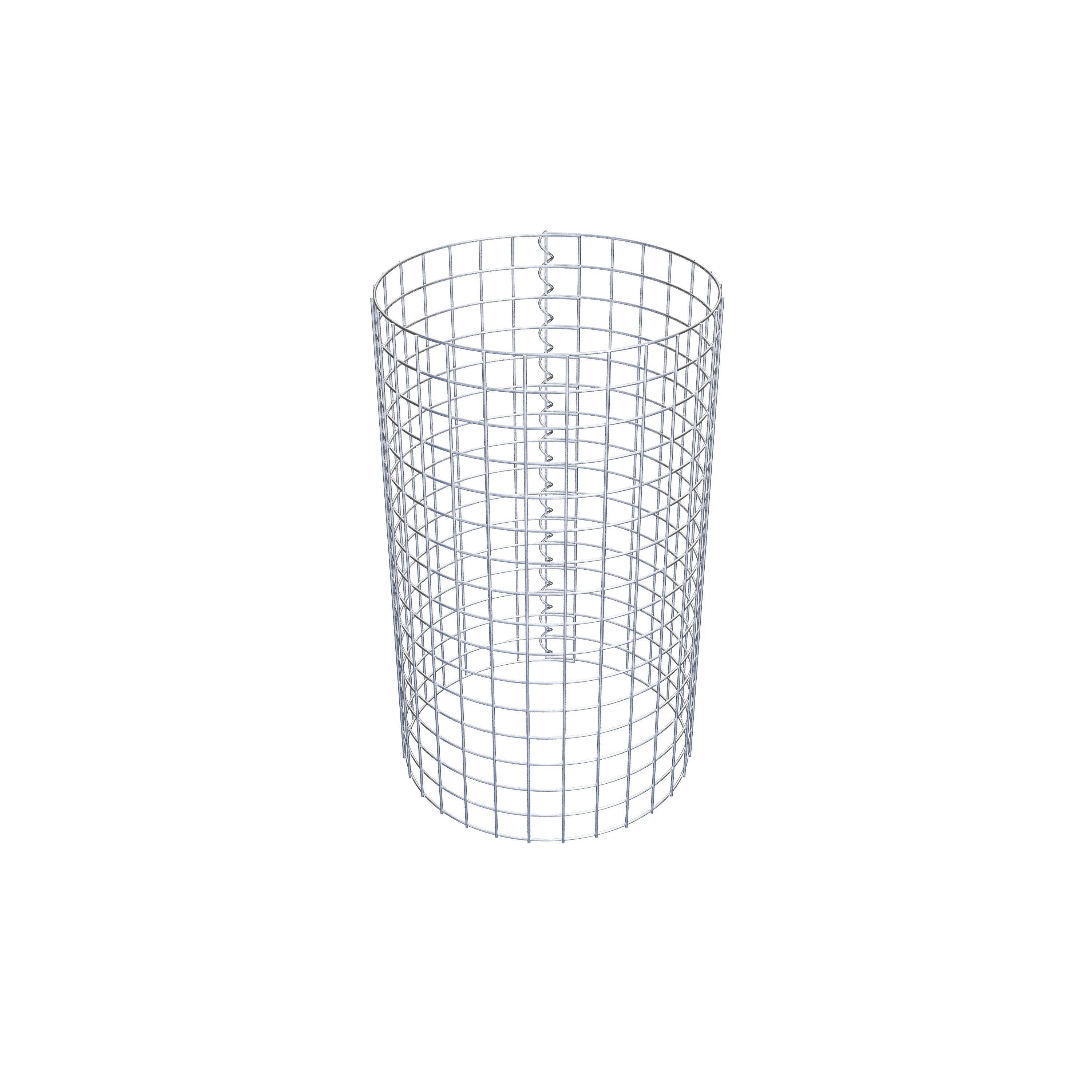 Colonne de gabion ronde 47 cm de diamètre, 80 cm de hauteur, mailles de 5 cm x 5 cm