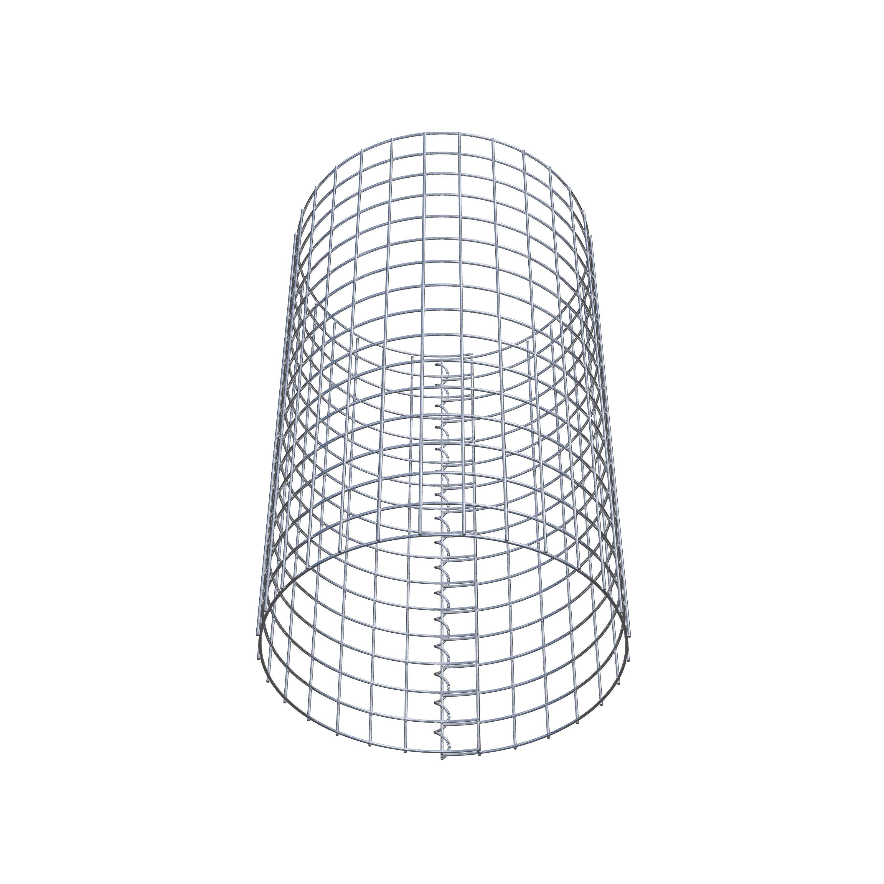 Colonne de gabion ronde 47 cm de diamètre, 80 cm de hauteur, mailles de 5 cm x 5 cm