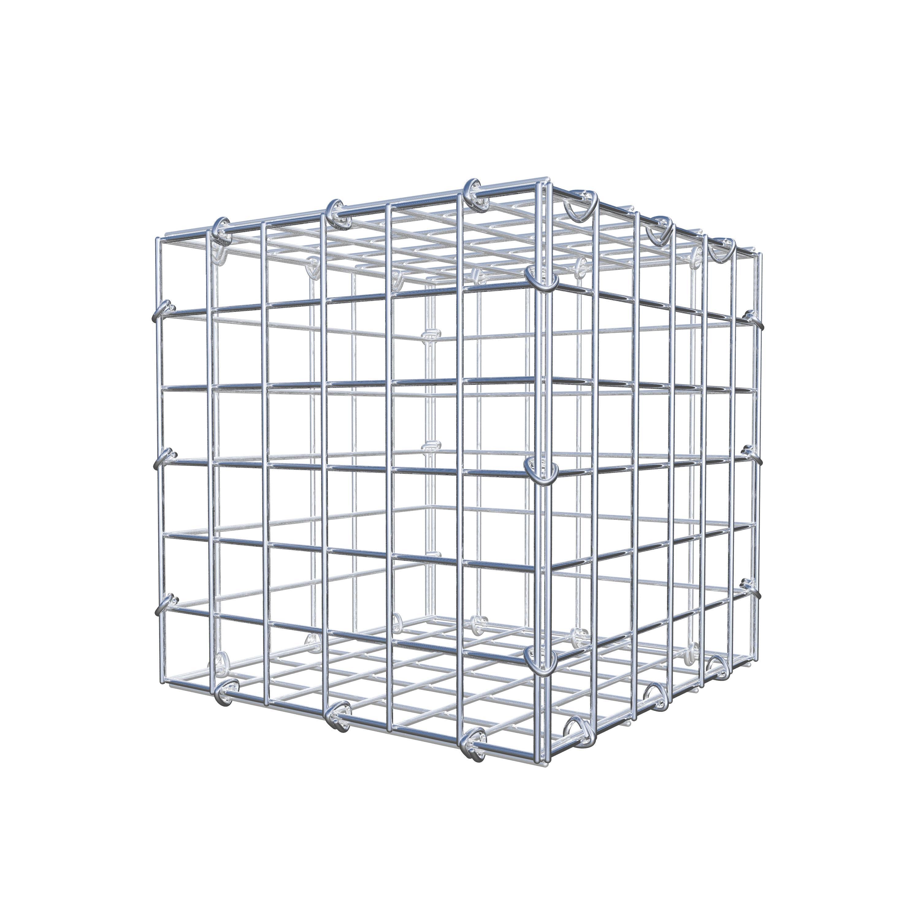 Gabion 30 cm x 30 cm x 30 cm (L x H x P), mailles 5 cm x 5 cm, anneau en C