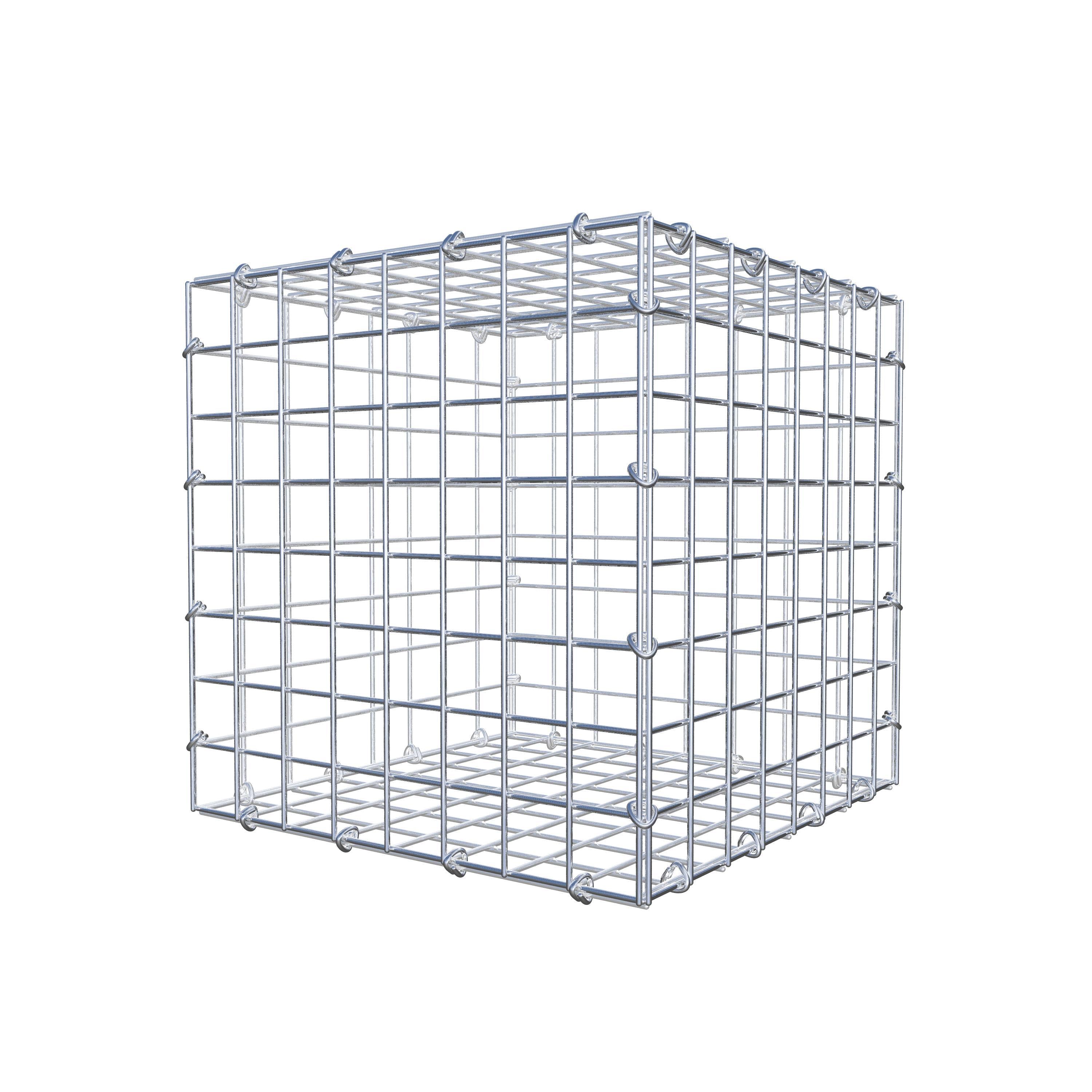 Gabion 40 cm x 40 cm x 40 cm (L x H x P), mailles 5 cm x 5 cm, anneau en C