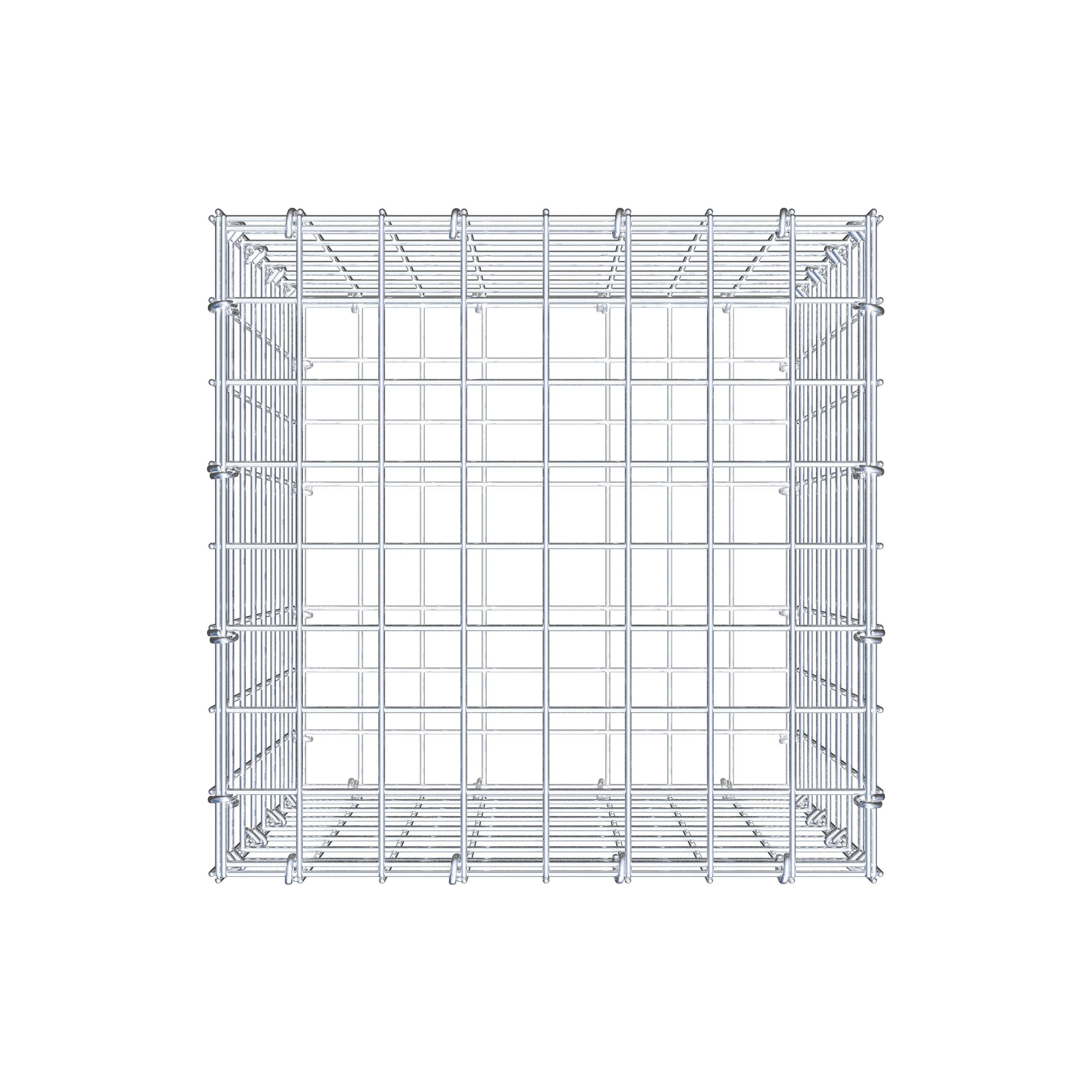 Gabion 40 cm x 40 cm x 40 cm (L x H x D), maskstorlek 5 cm x 5 cm, C-ring