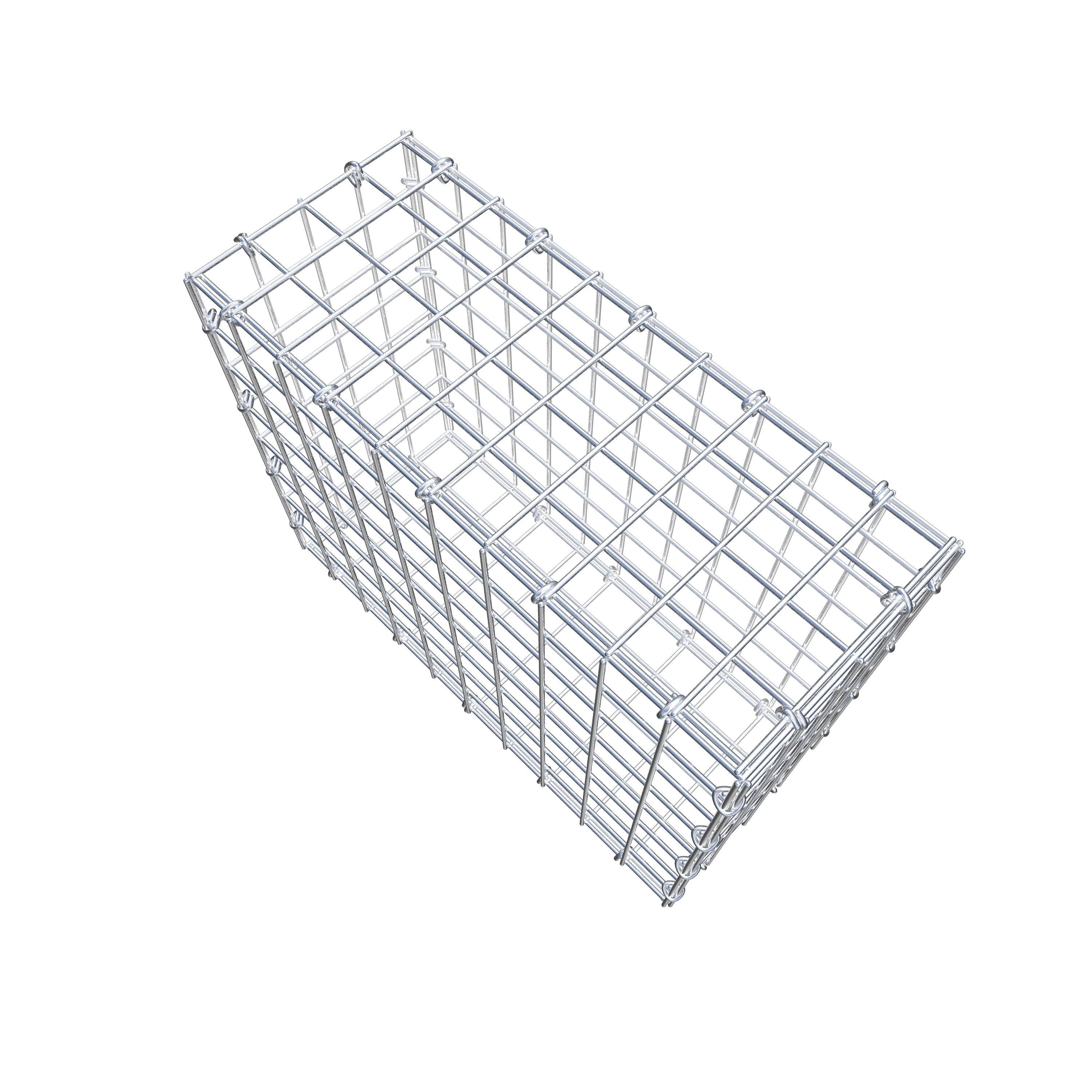 Gabion 50 cm x 40 cm x 20 cm (L x H x D), maskstorlek 5 cm x 5 cm, C-ring