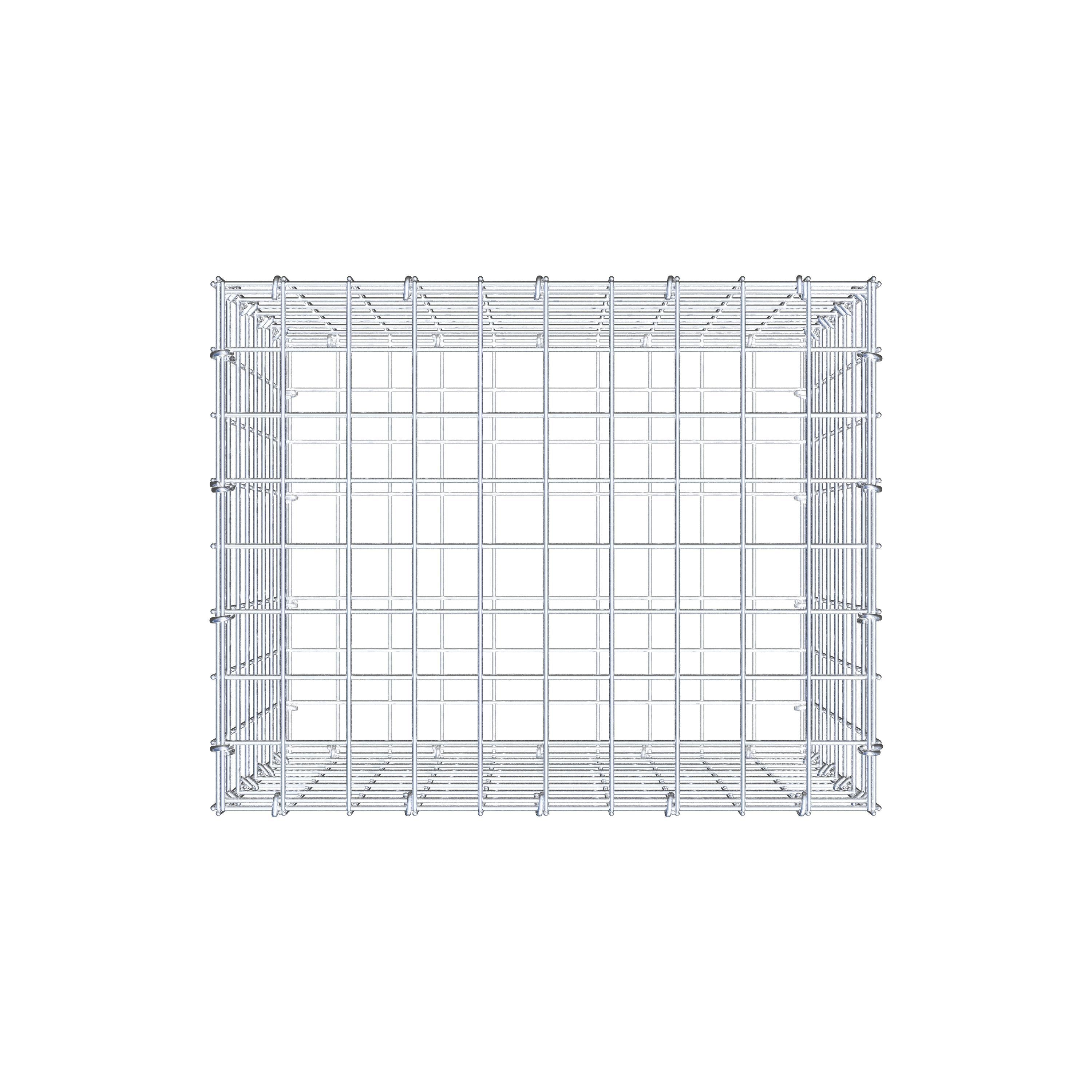 Gabion 50 cm x 40 cm x 40 cm (L x H x D), maskstorlek 5 cm x 5 cm, C-ring