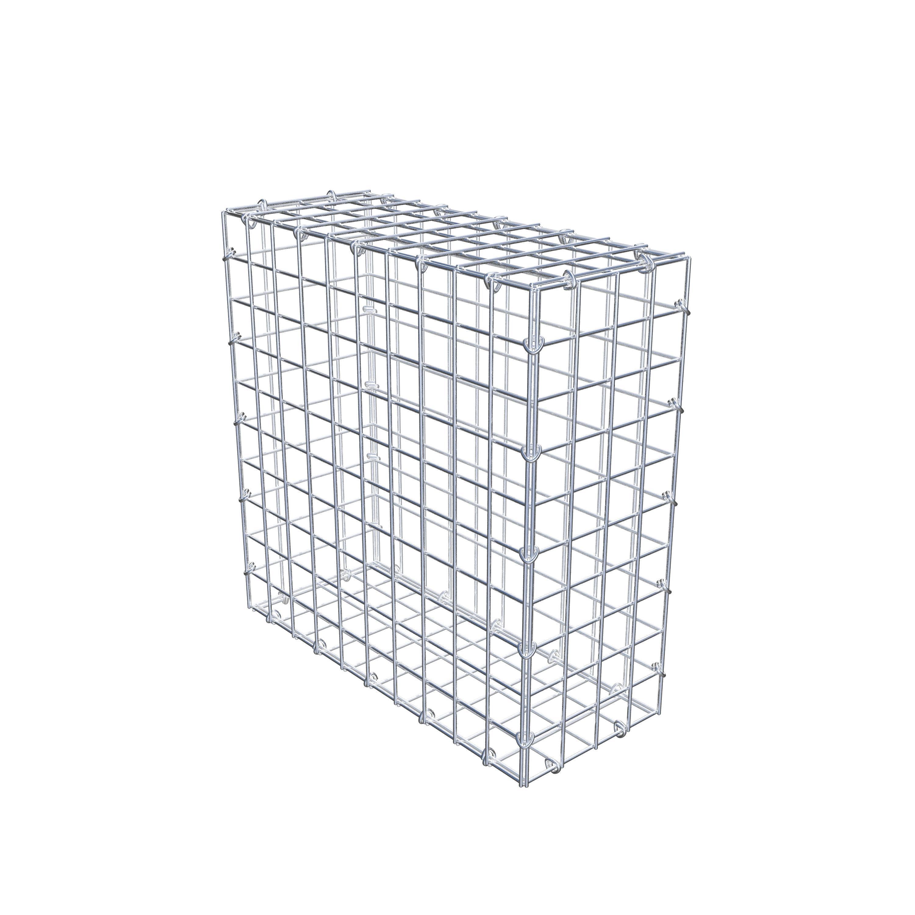 Gabion 50 cm x 50 cm x 20 cm (L x H x D), maskestørrelse 5 cm x 5 cm, C-ring