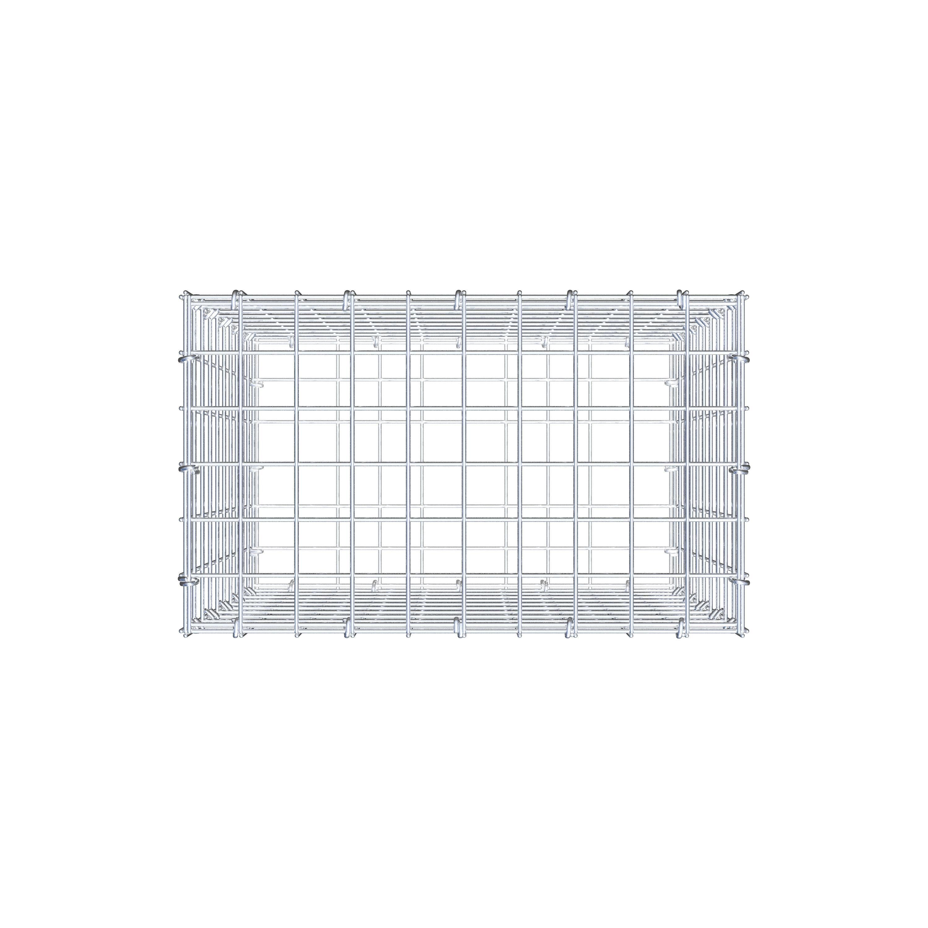 Gabion 50 cm x 50 cm x 30 cm (L x H x D), maskstorlek 5 cm x 5 cm, C-ring