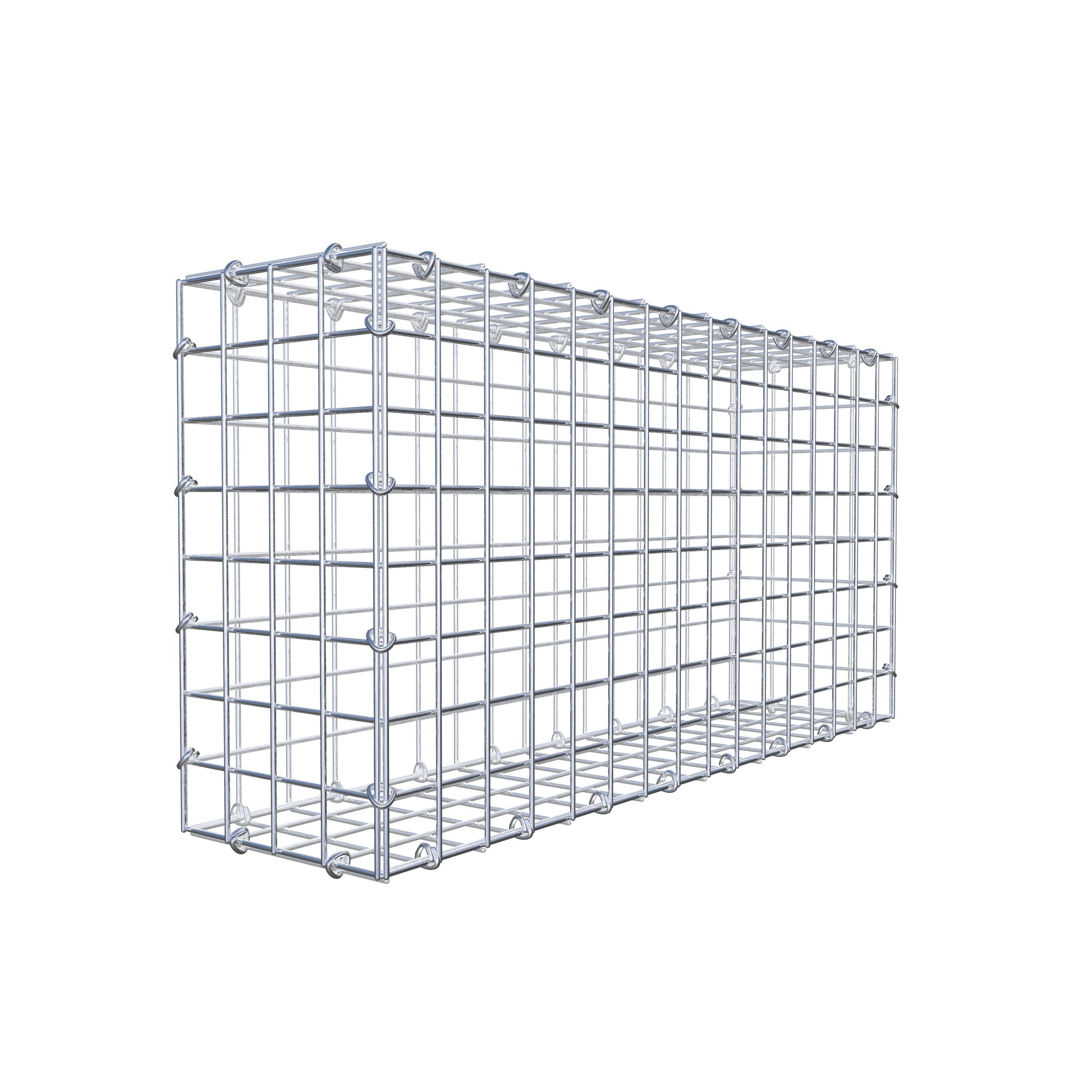 Gabion 80 cm x 40 cm x 20 cm (L x H x P), mailles 5 cm x 5 cm, anneau en C