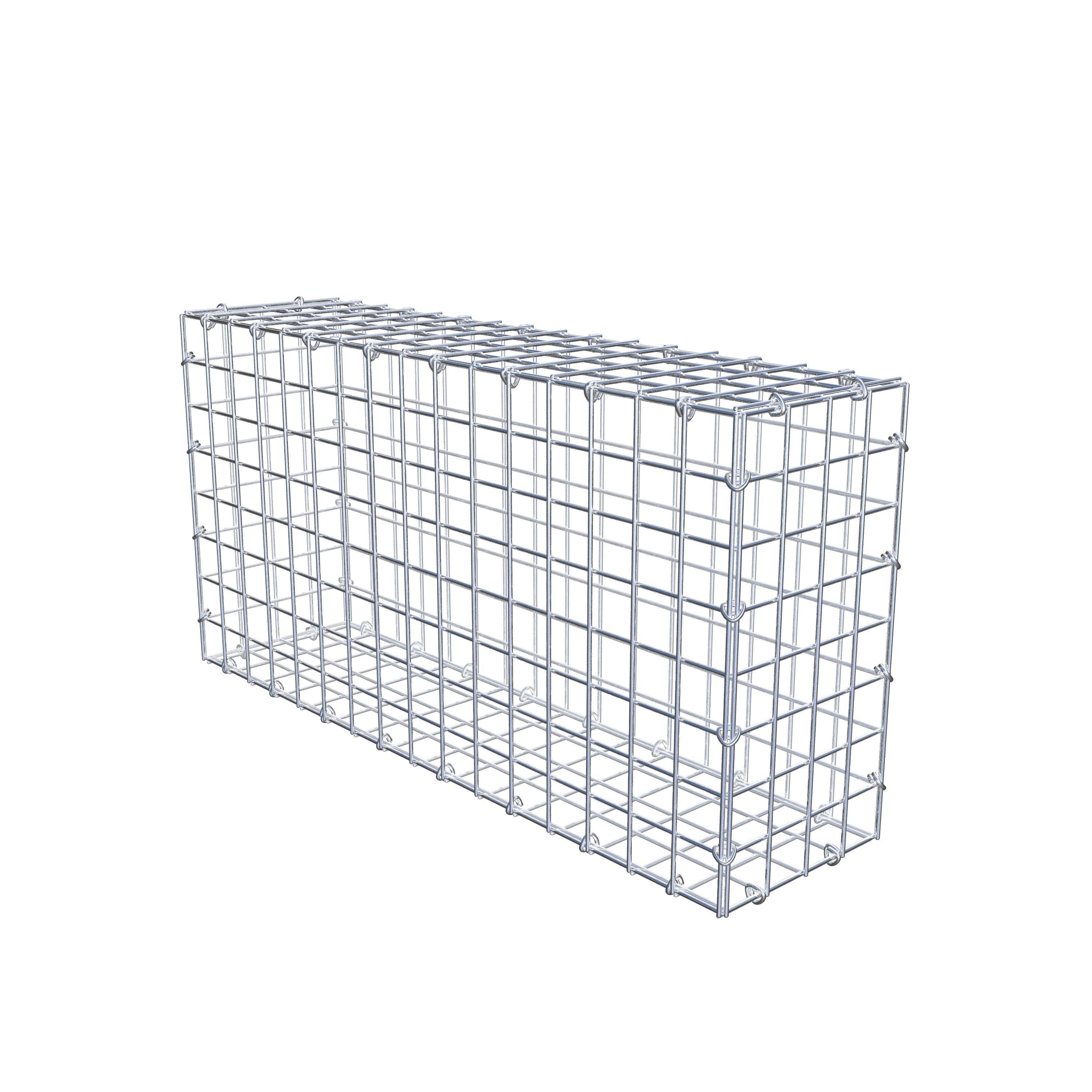 Gabion 80 cm x 40 cm x 20 cm (L x H x D), maskstorlek 5 cm x 5 cm, C-ring