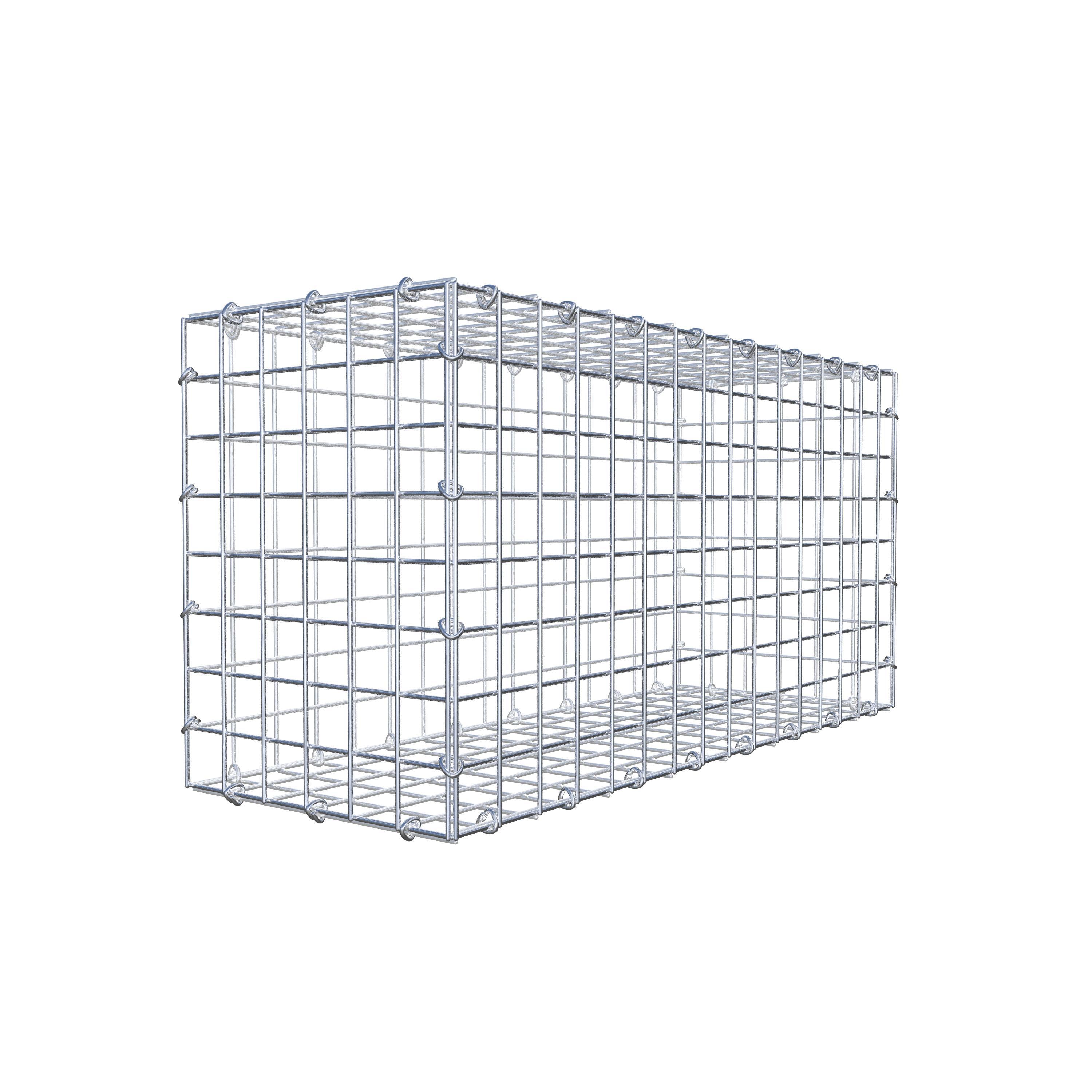 Gabion 80 cm x 40 cm x 30 cm (L x H x P), mailles 5 cm x 5 cm, anneau en C