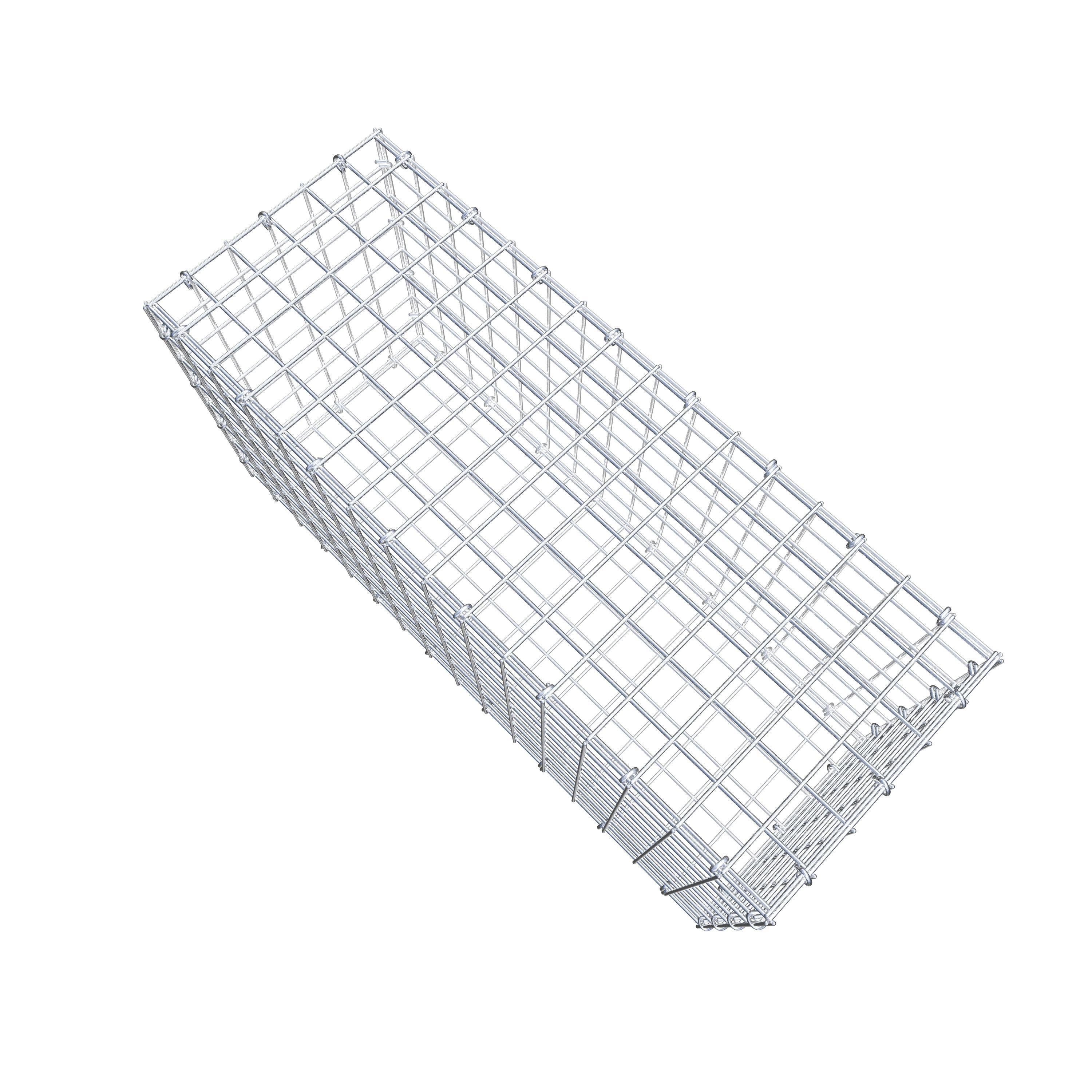 Gabion 80 cm x 40 cm x 30 cm (L x H x D), maskstorlek 5 cm x 5 cm, C-ring