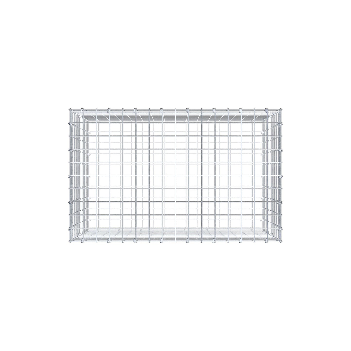 Gabion 80 cm x 50 cm x 50 cm (L x H x D), mesh size 5 cm x 5 cm, C-ring
