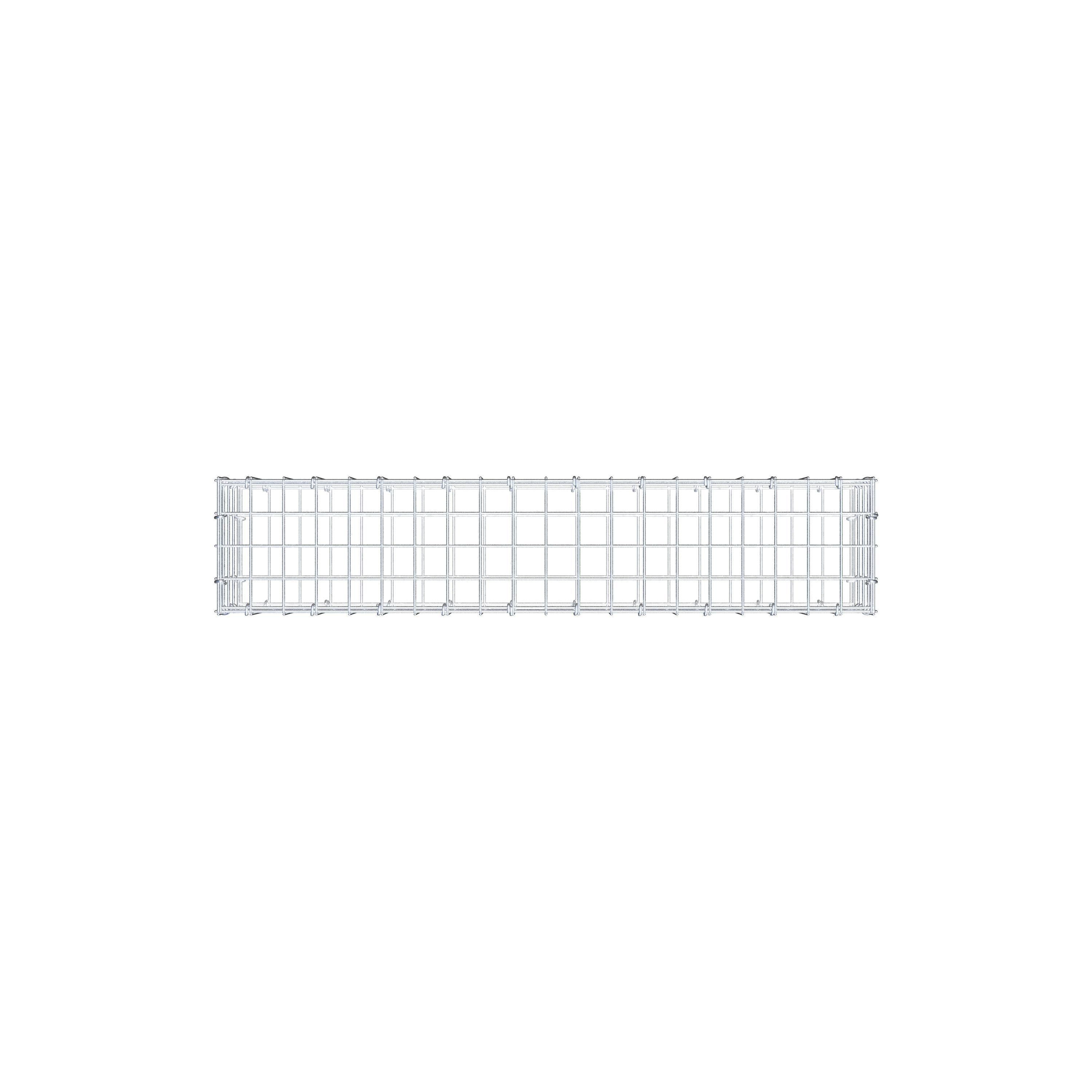 Gabion 100 cm x 20 cm x 20 cm (L x H x D), maskstorlek 5 cm x 5 cm, C-ring