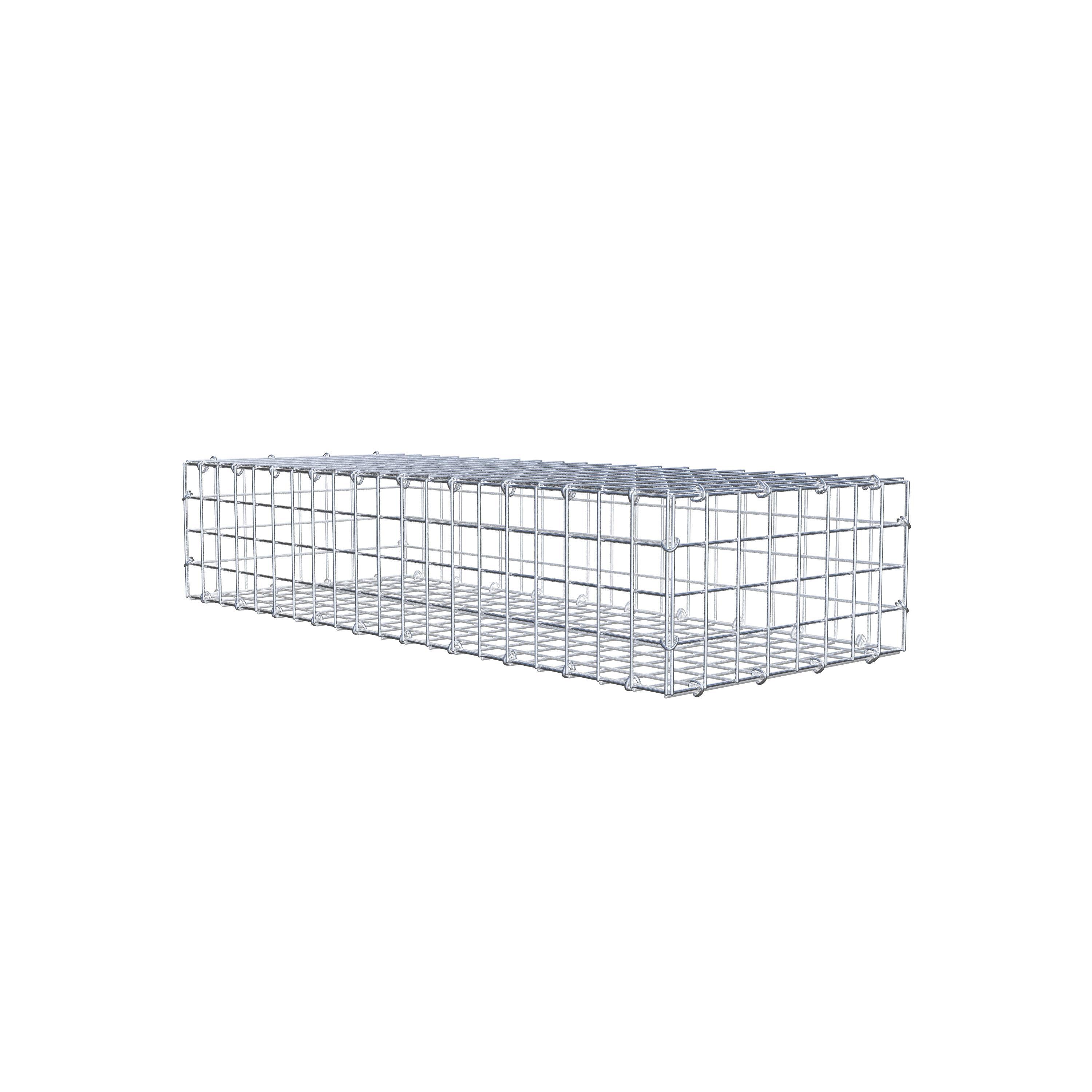 Gabion 100 cm x 20 cm x 40 cm (L x H x D), maskstorlek 5 cm x 5 cm, C-ring