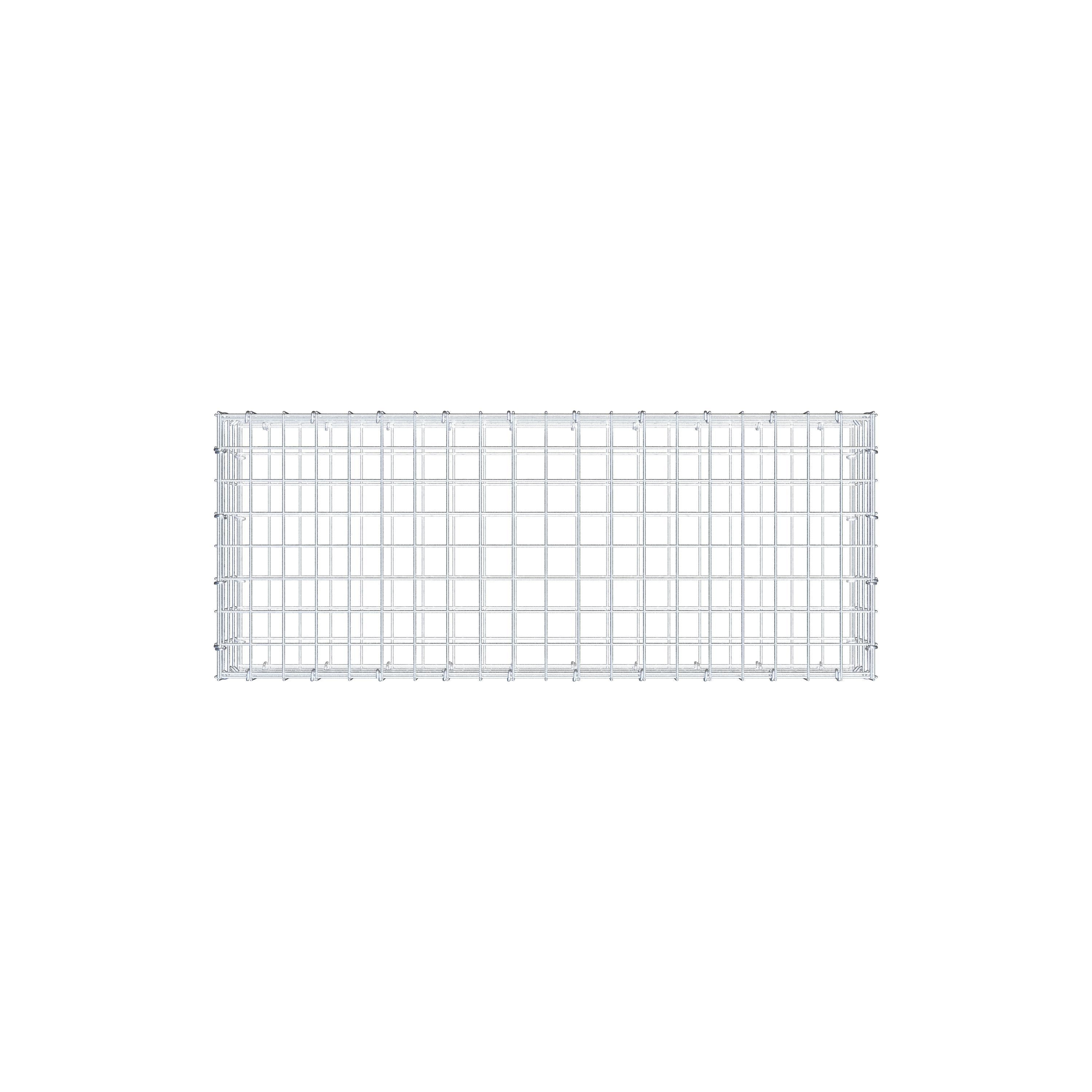 Gabion 100 cm x 20 cm x 40 cm (L x H x D), maskstorlek 5 cm x 5 cm, C-ring