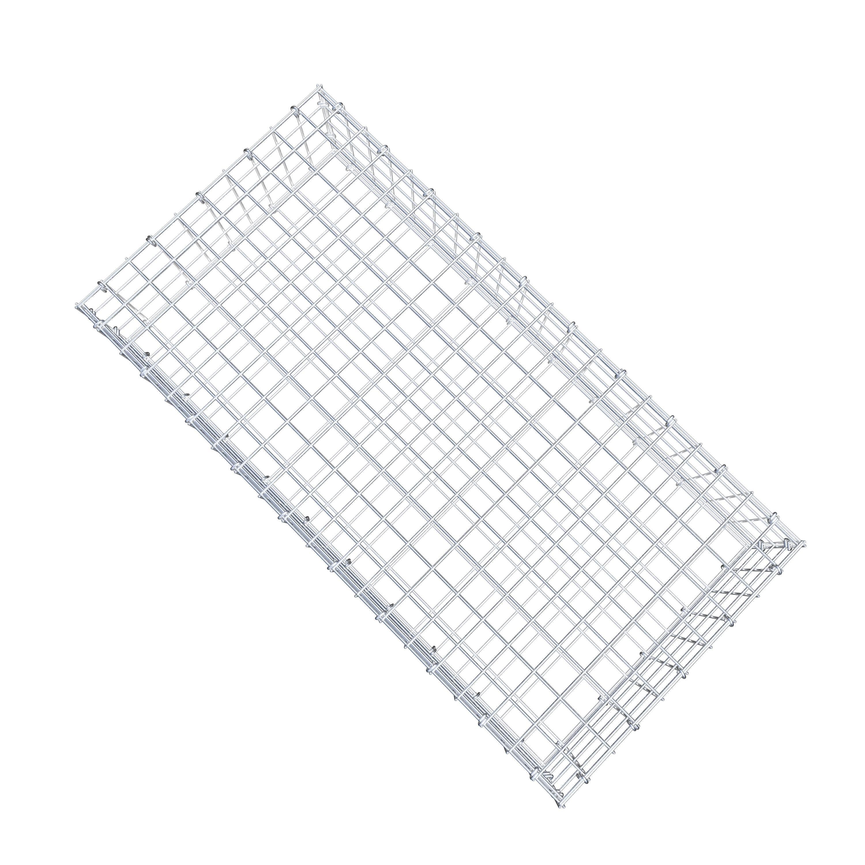 Gabion 100 cm x 20 cm x 50 cm (L x H x D), maskestørrelse 5 cm x 5 cm, C-ring