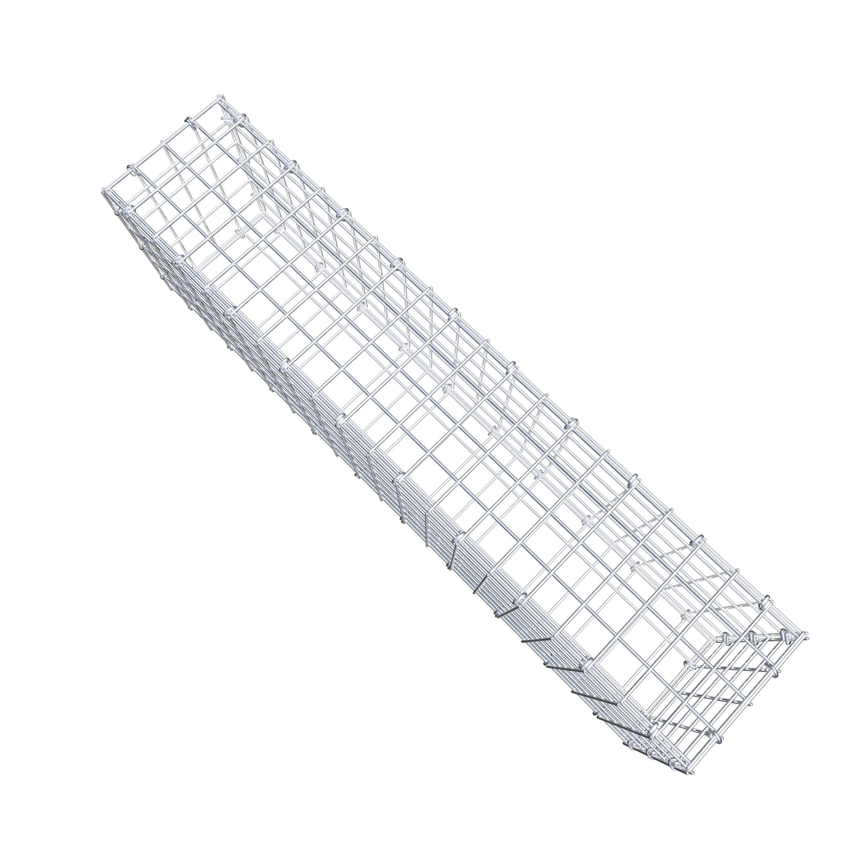 Gabion 100 cm x 30 cm x 20 cm (L x H x D), maskstorlek 5 cm x 5 cm, C-ring