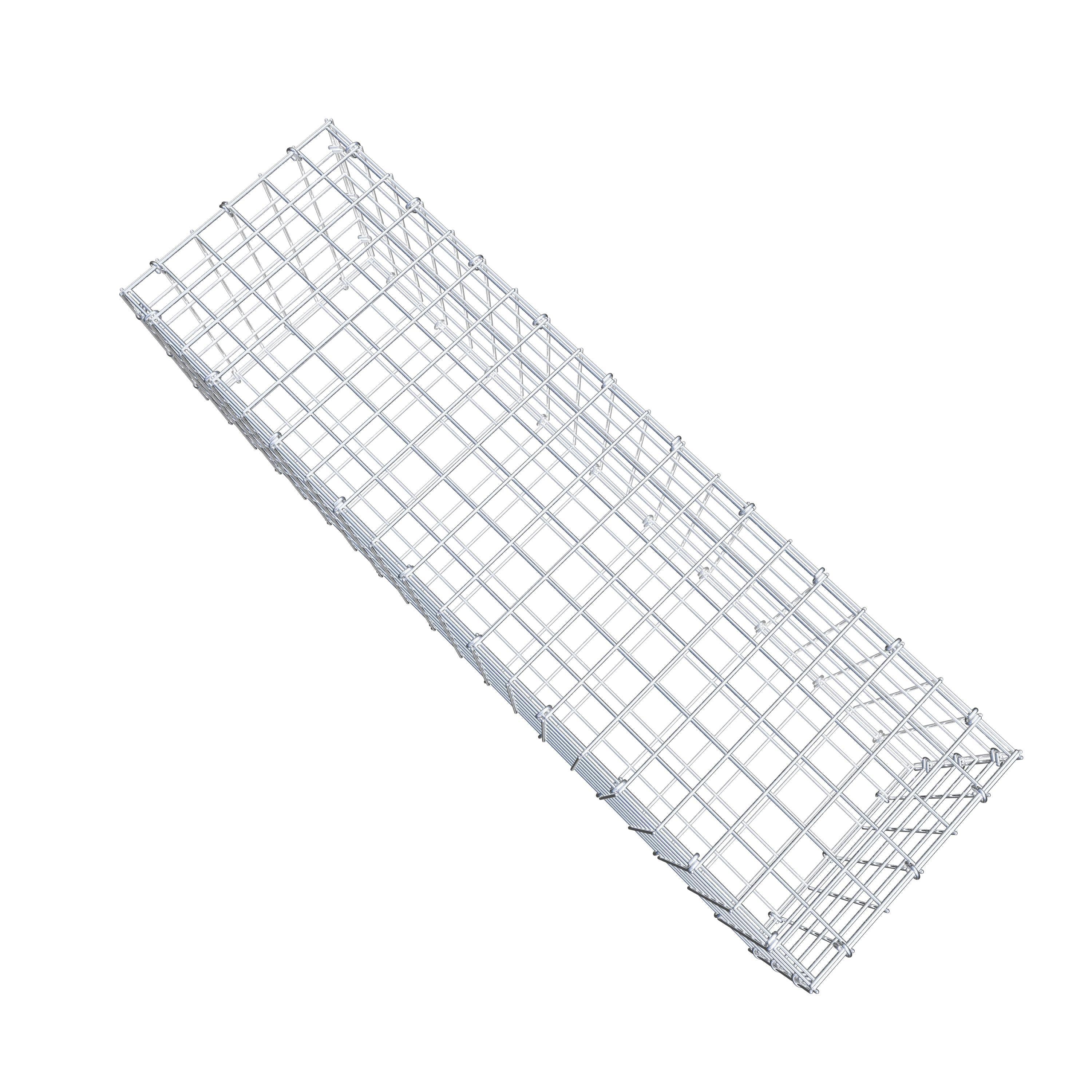 Gabion 100 cm x 30 cm x 30 cm (L x H x D), maskstorlek 5 cm x 5 cm, C-ring