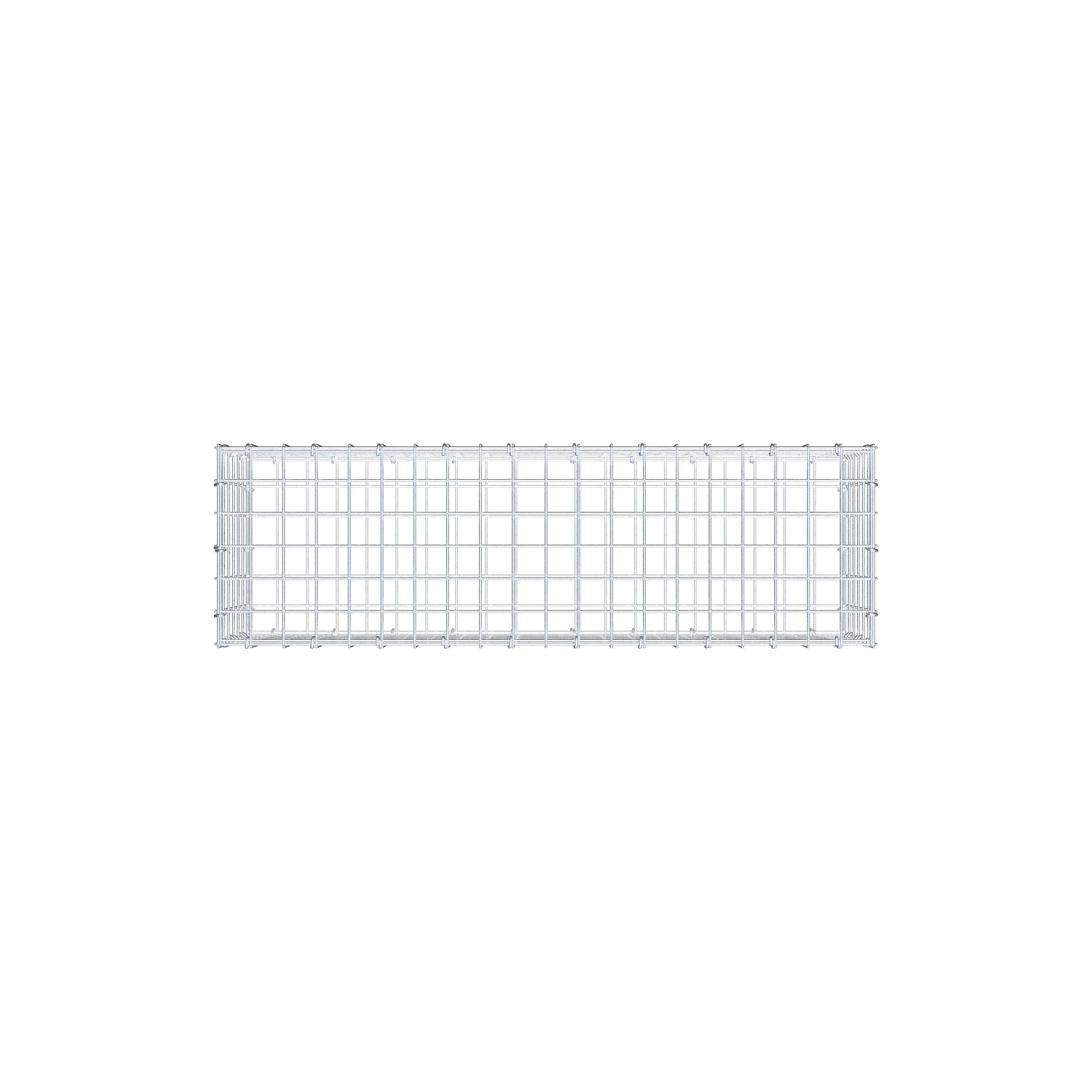 Gabion 100 cm x 30 cm x 30 cm (L x H x D), maskstorlek 5 cm x 5 cm, C-ring