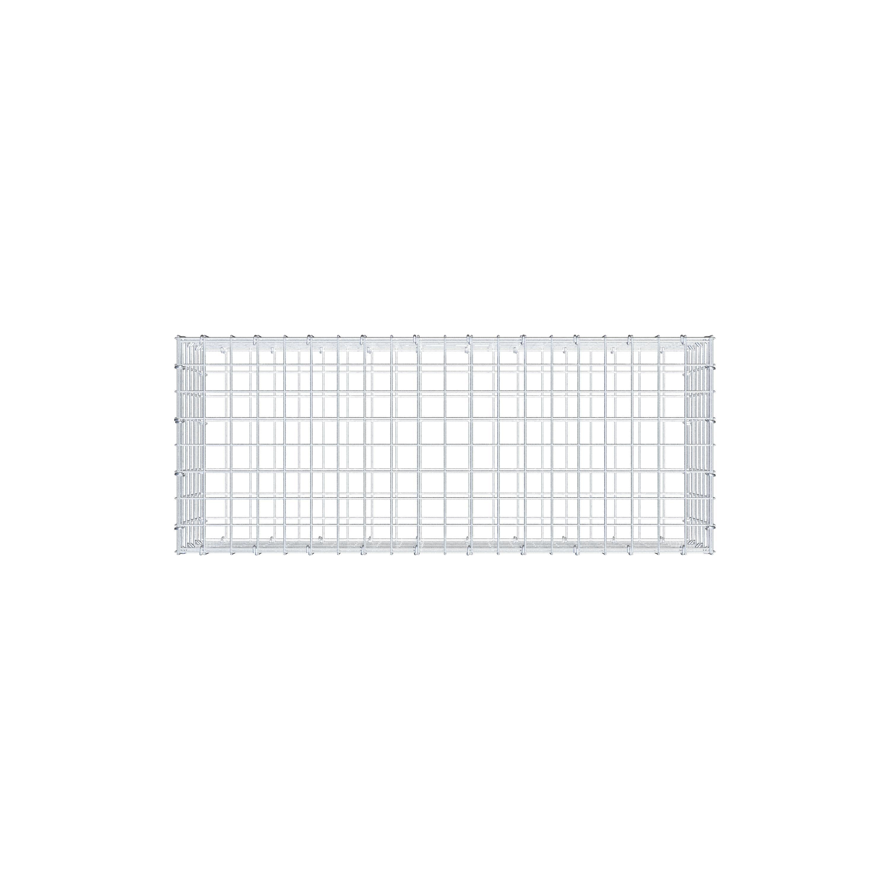 Gabion 100 cm x 30 cm x 40 cm (L x H x D), maskstorlek 5 cm x 5 cm, C-ring