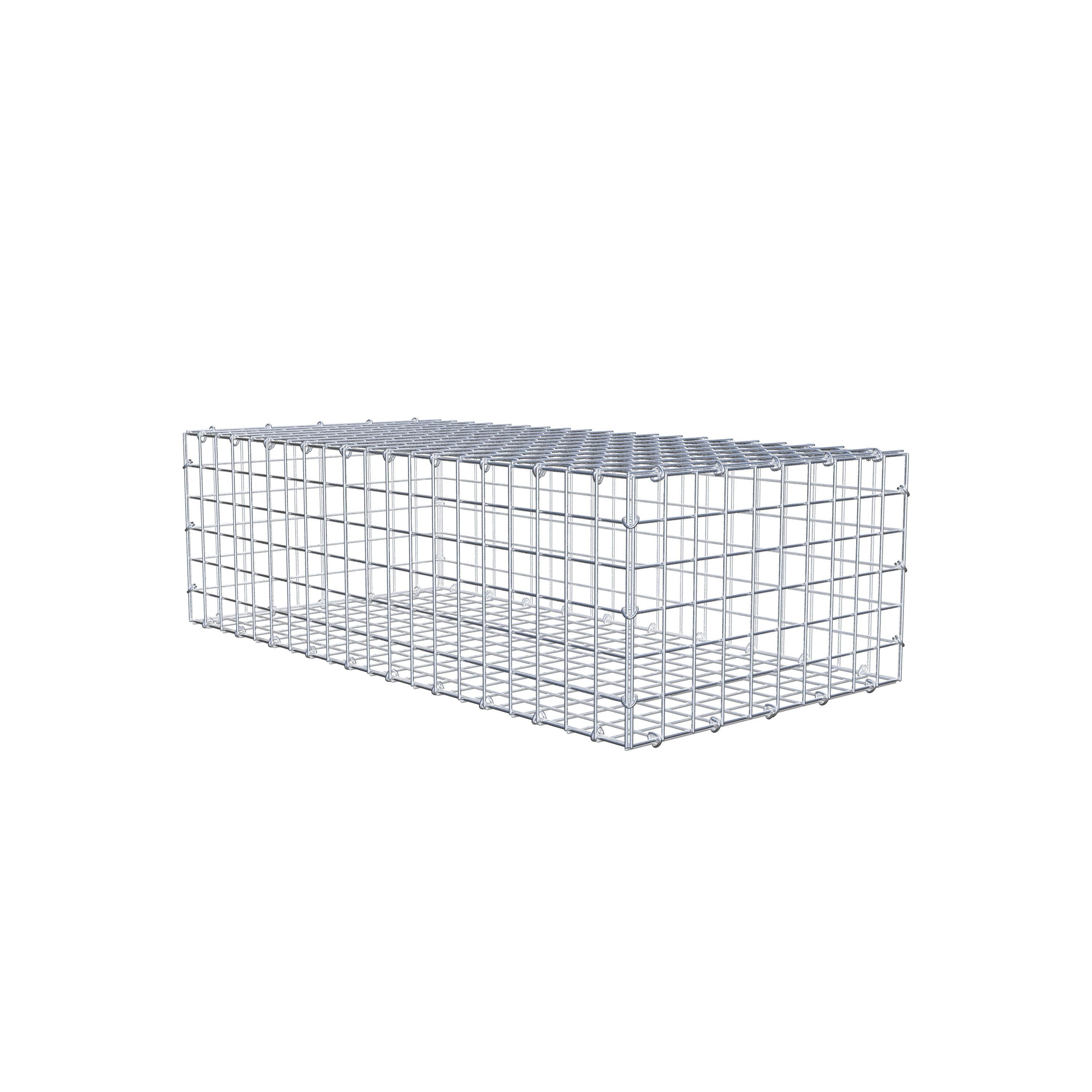 Gabion 100 cm x 30 cm x 50 cm (L x H x D), maskstorlek 5 cm x 5 cm, C-ring