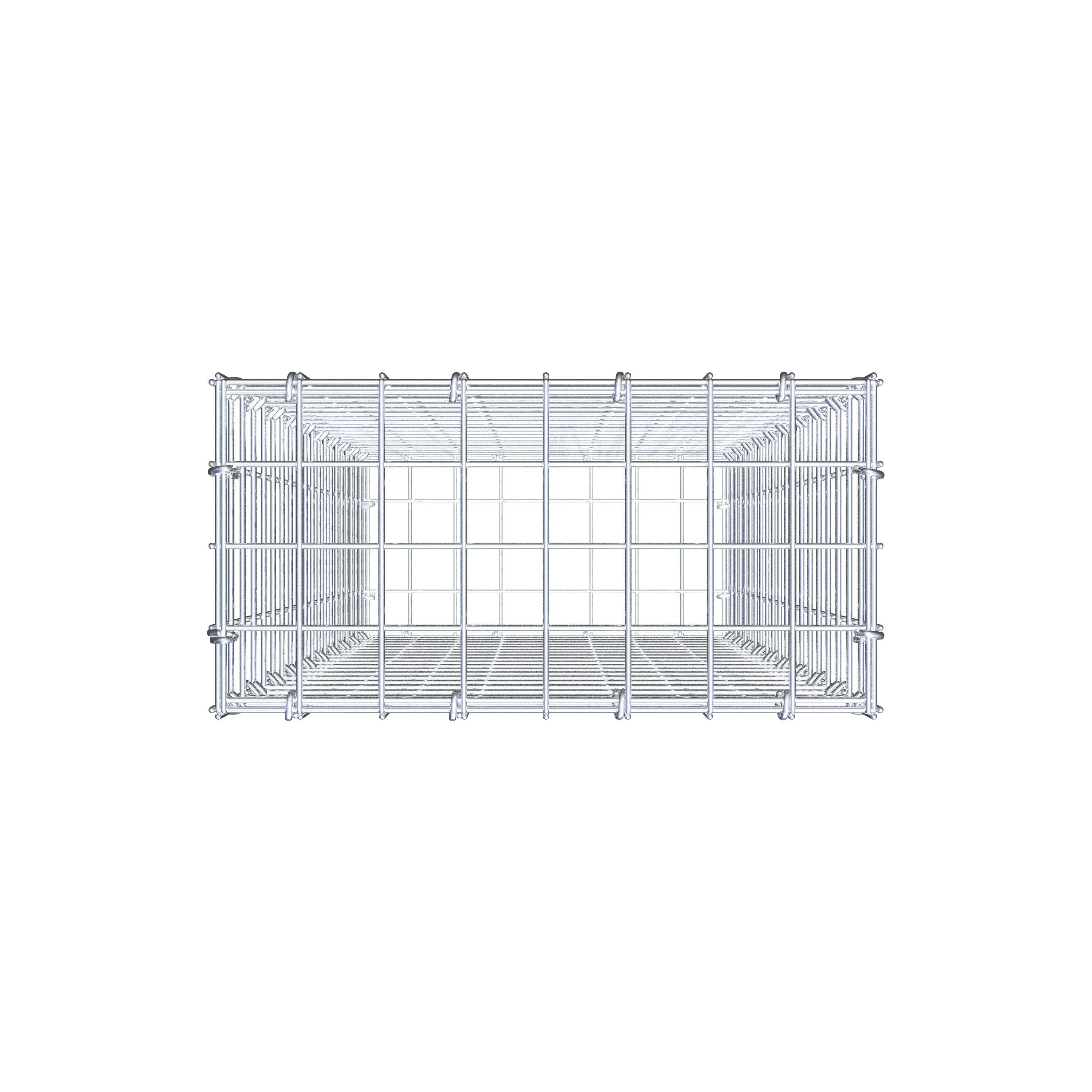 Gabião 100 cm x 40 cm x 20 cm (C x A x P), malhagem 5 cm x 5 cm, anel C