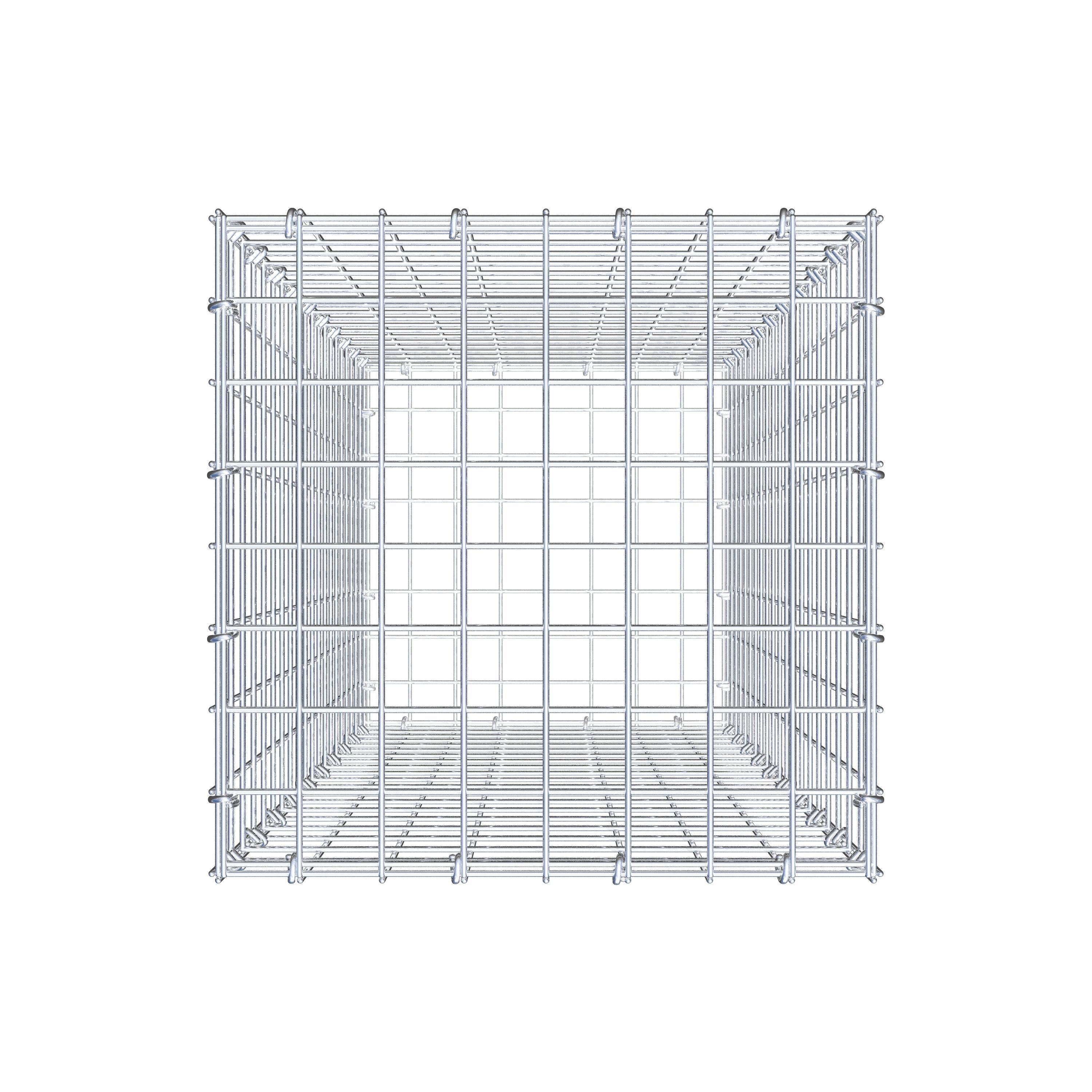 Gabião 100 cm x 40 cm x 40 cm (C x A x P), malhagem 5 cm x 5 cm, anel C