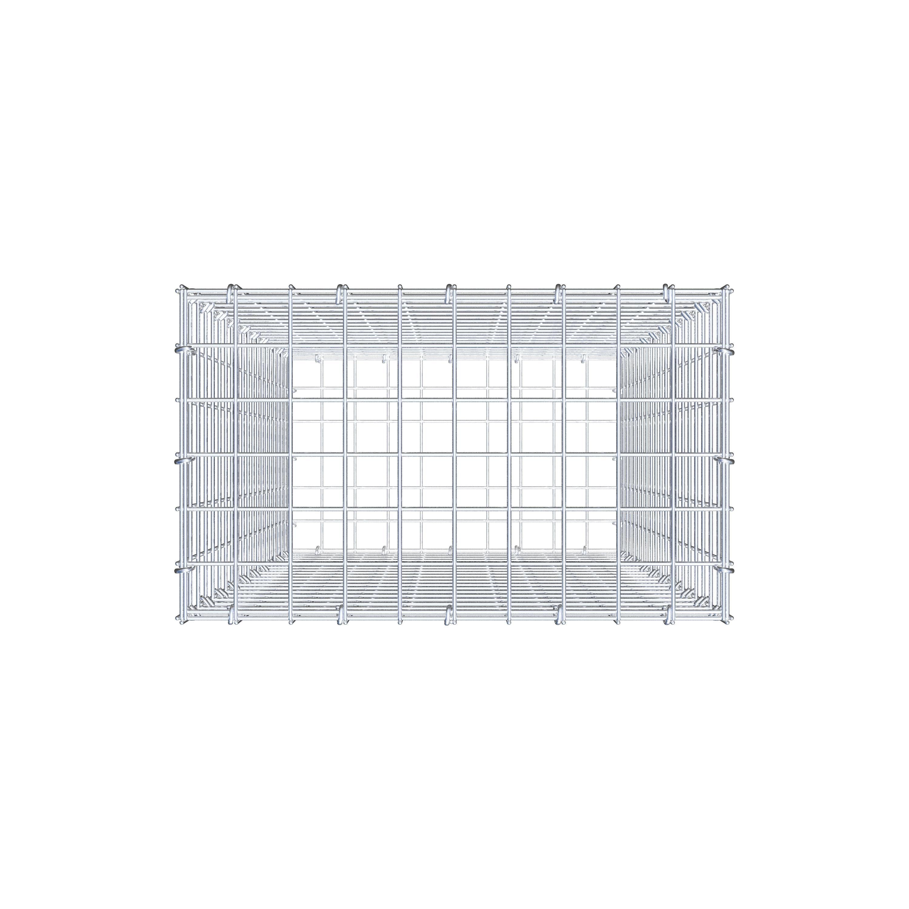 Gabion 100 cm x 50 cm x 30 cm (L x H x D), maskstorlek 5 cm x 5 cm, C-ring