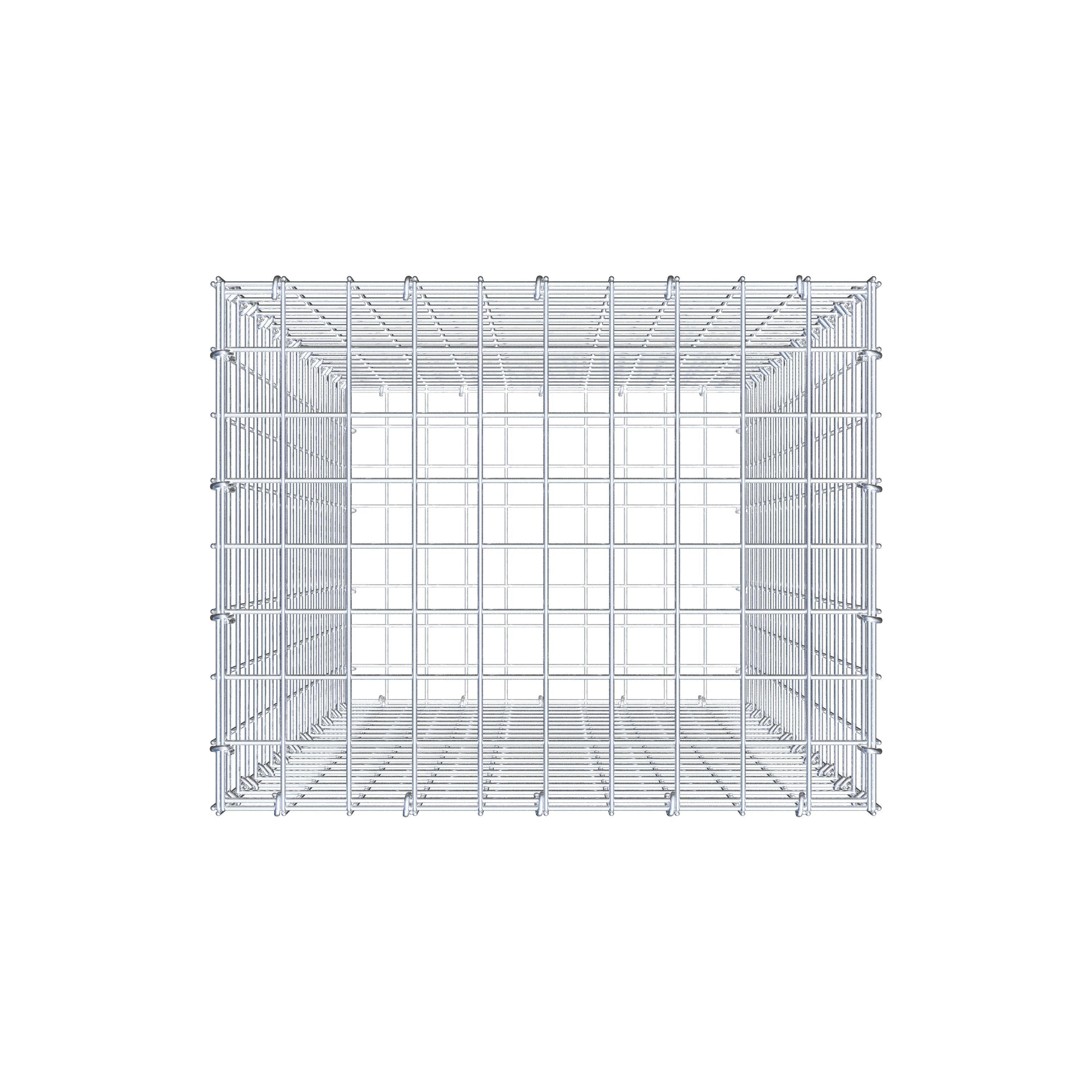 Gabion 100 cm x 50 cm x 40 cm (L x H x D), maskstorlek 5 cm x 5 cm, C-ring