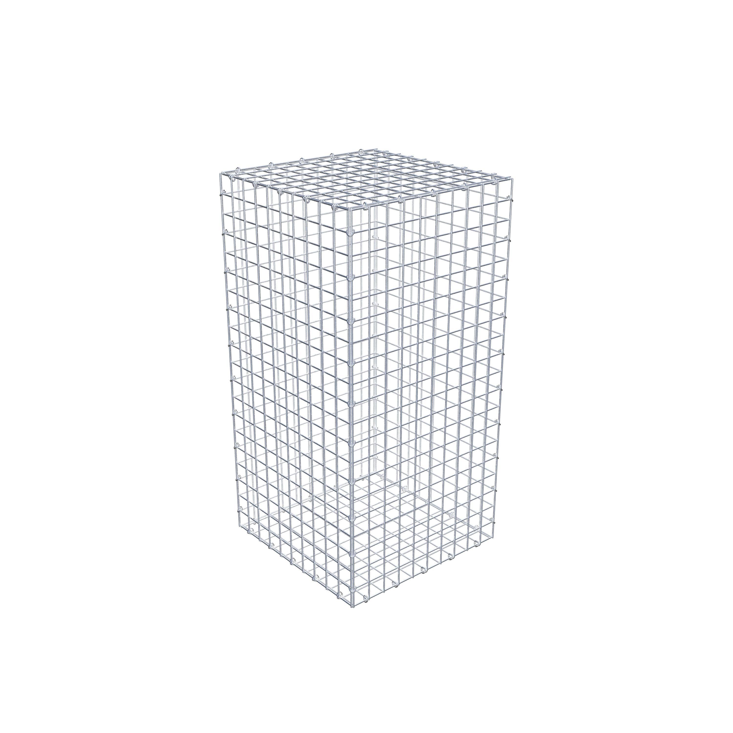 Gabion 100 cm x 50 cm x 50 cm (L x H x P), mailles 5 cm x 5 cm, anneau en C