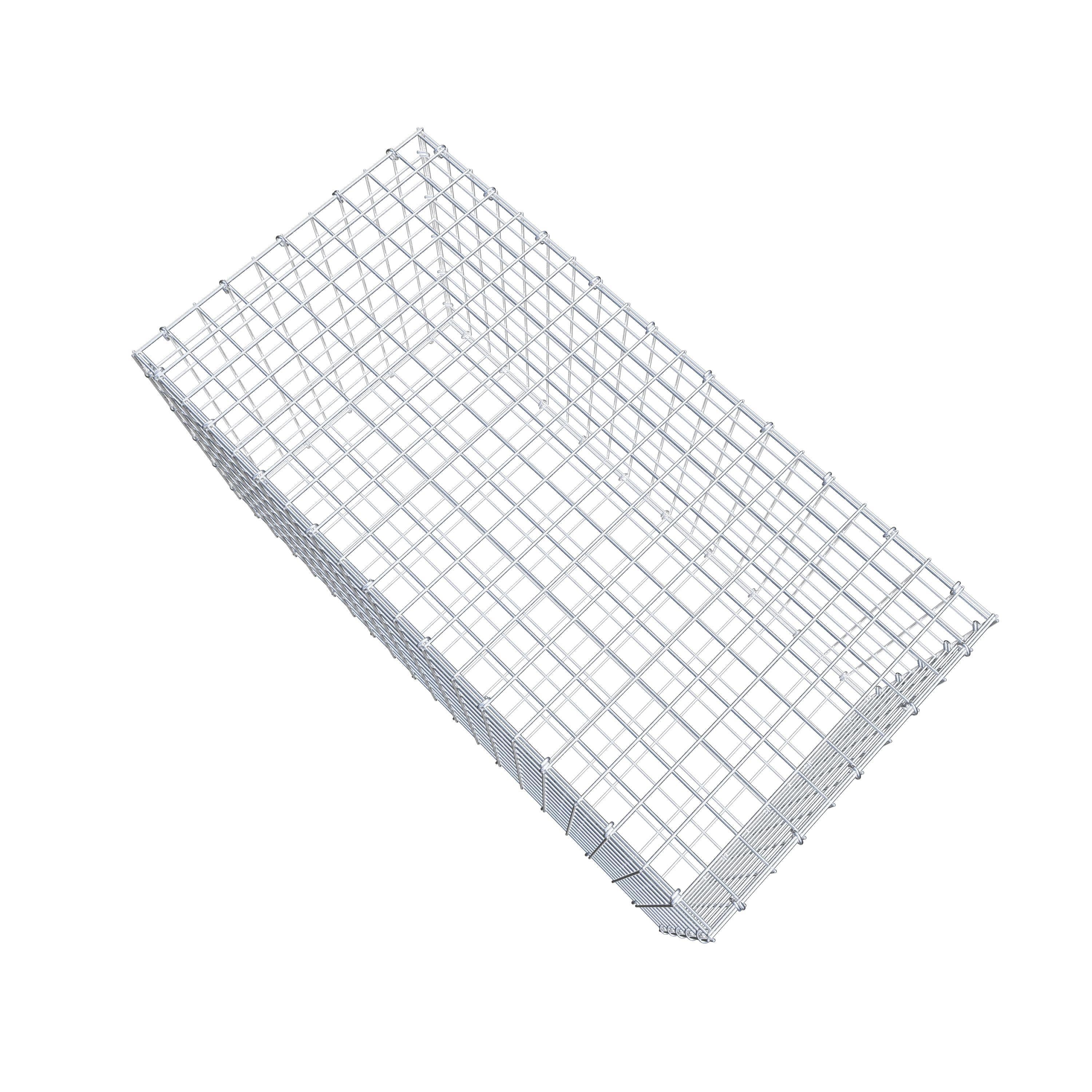 Gabion 100 cm x 50 cm x 50 cm (L x H x P), mailles 5 cm x 5 cm, anneau en C