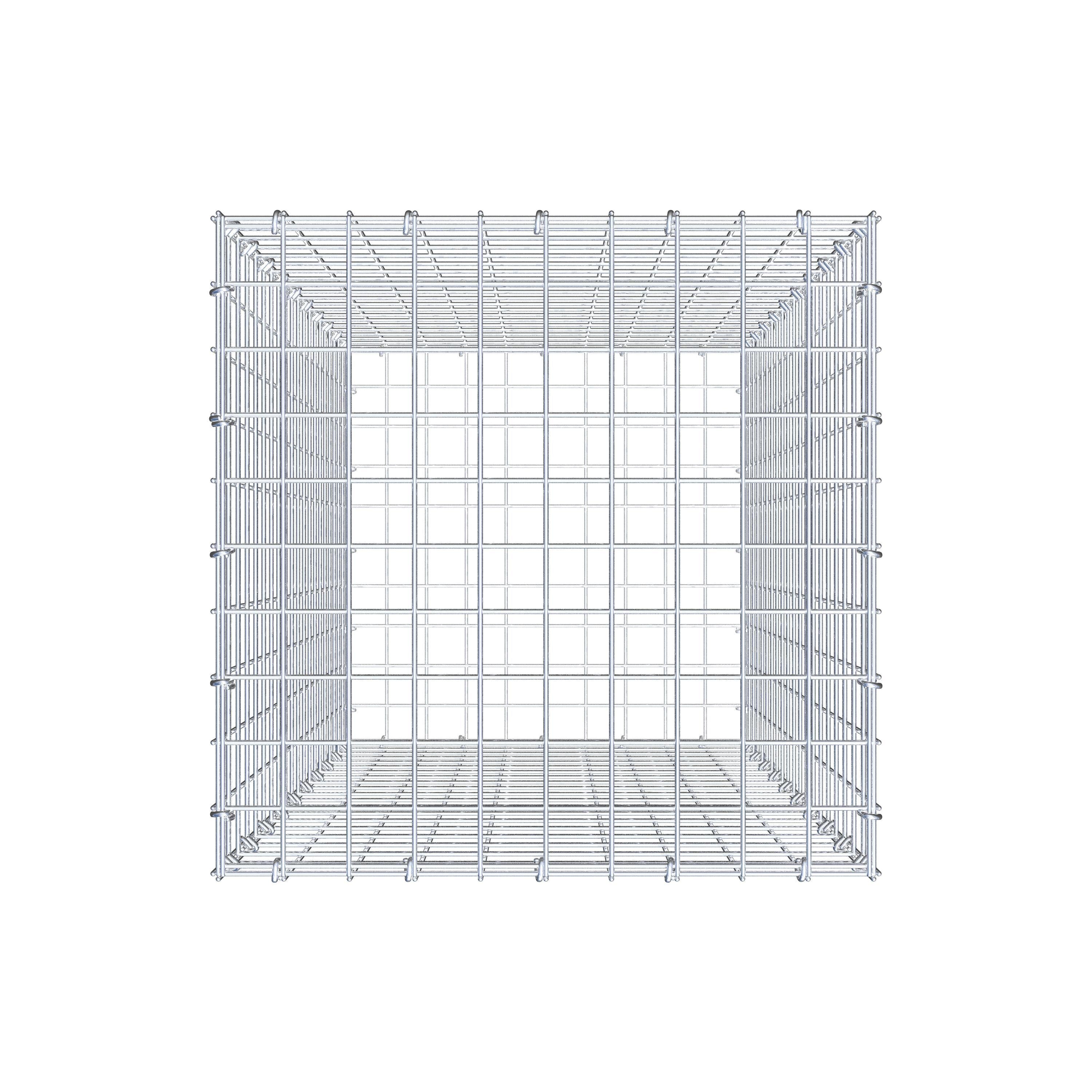 Gabion 100 cm x 50 cm x 50 cm (L x H x P), mailles 5 cm x 5 cm, anneau en C