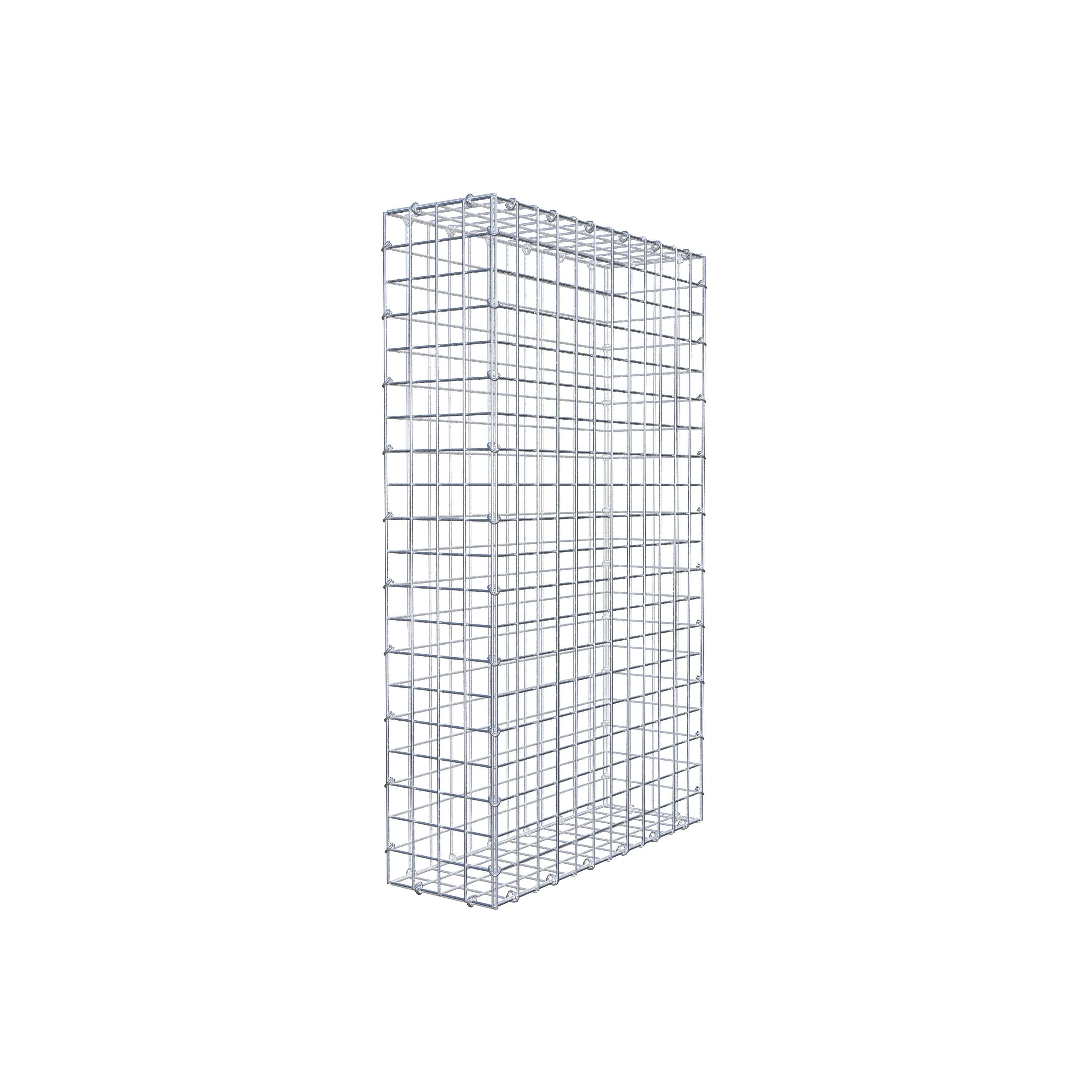 Gabion 100 cm x 60 cm x 20 cm (L x H x P), mailles 5 cm x 5 cm, anneau en C