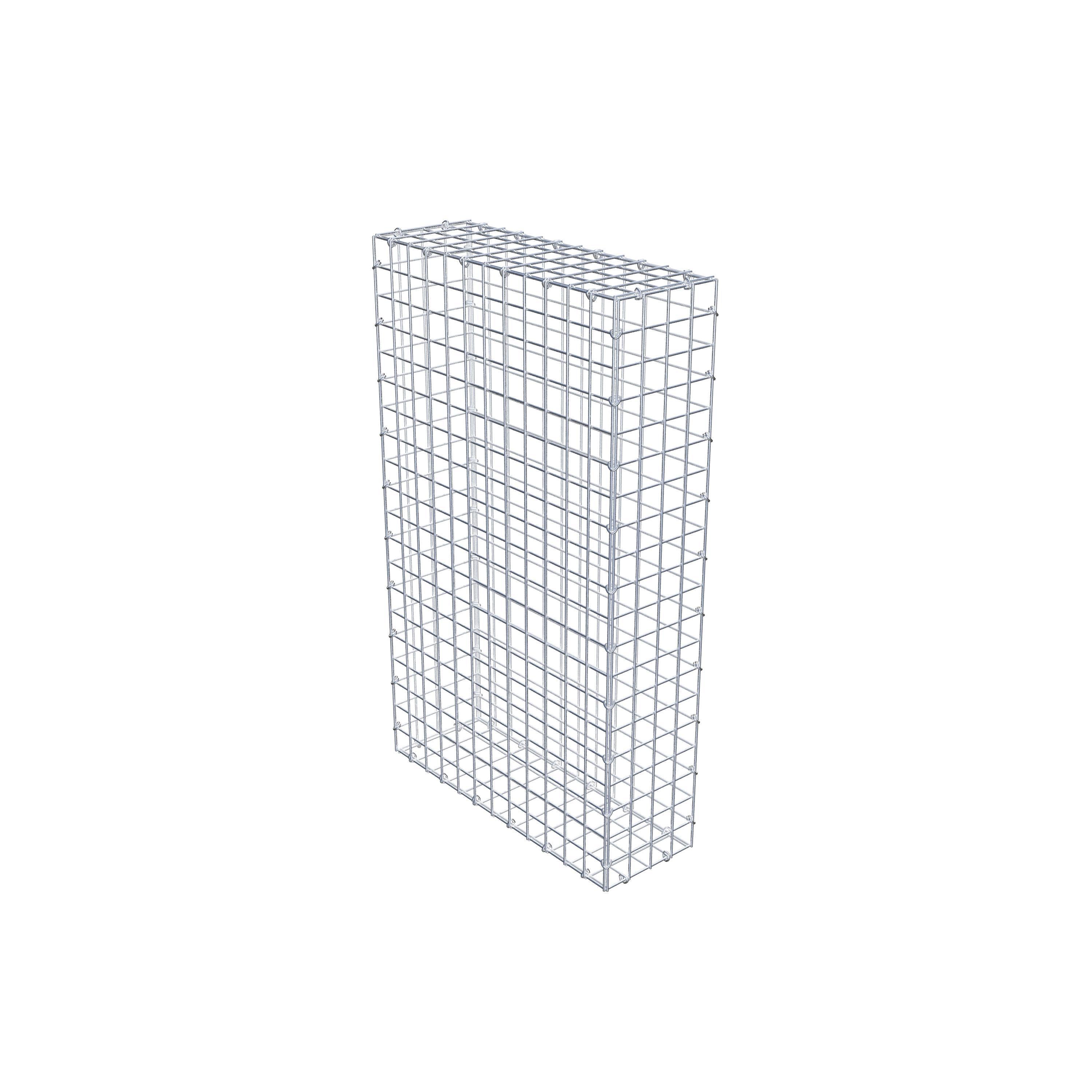 Gabion 100 cm x 60 cm x 20 cm (L x H x P), mailles 5 cm x 5 cm, anneau en C