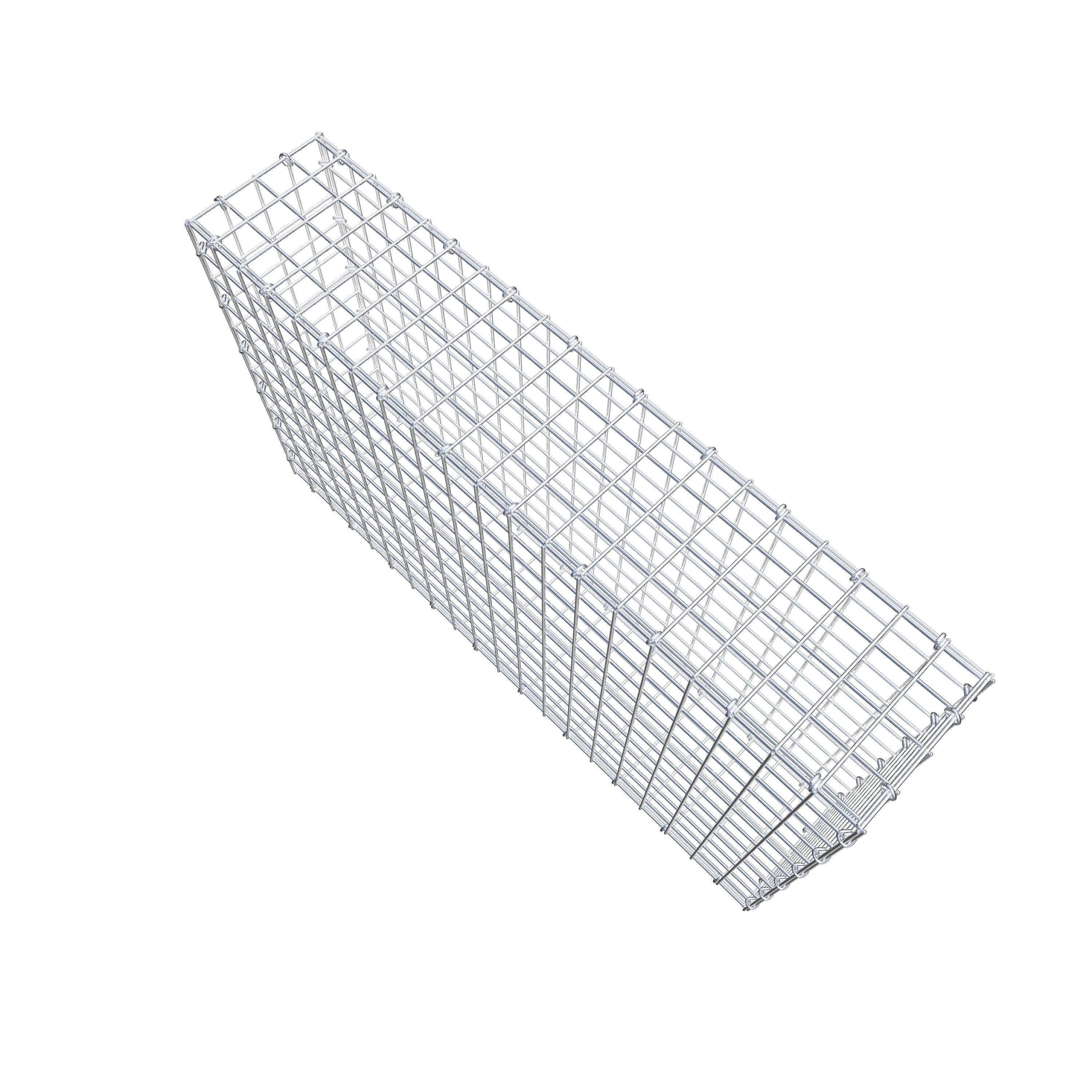 Gabion 100 cm x 60 cm x 20 cm (L x H x P), mailles 5 cm x 5 cm, anneau en C