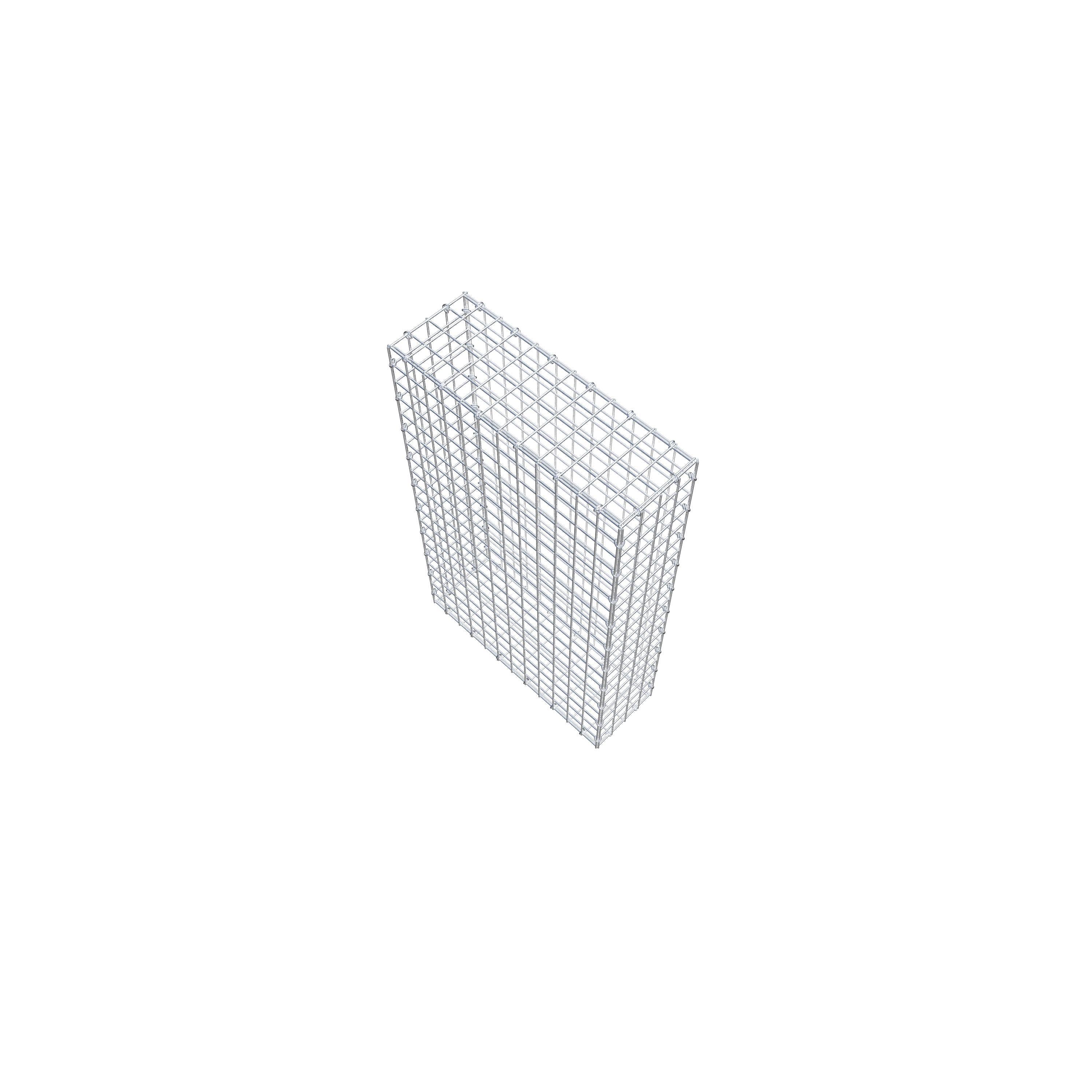 Gabion 100 cm x 60 cm x 20 cm (L x H x D), maskstorlek 5 cm x 5 cm, C-ring