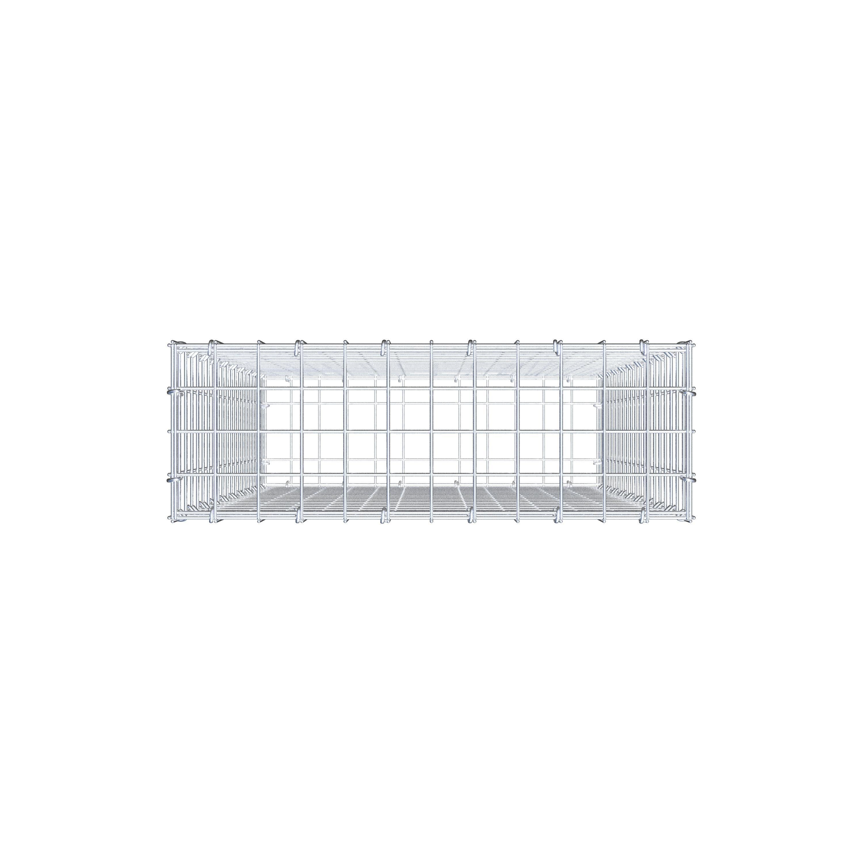 Gabion 100 cm x 60 cm x 20 cm (L x H x D), maskstorlek 5 cm x 5 cm, C-ring