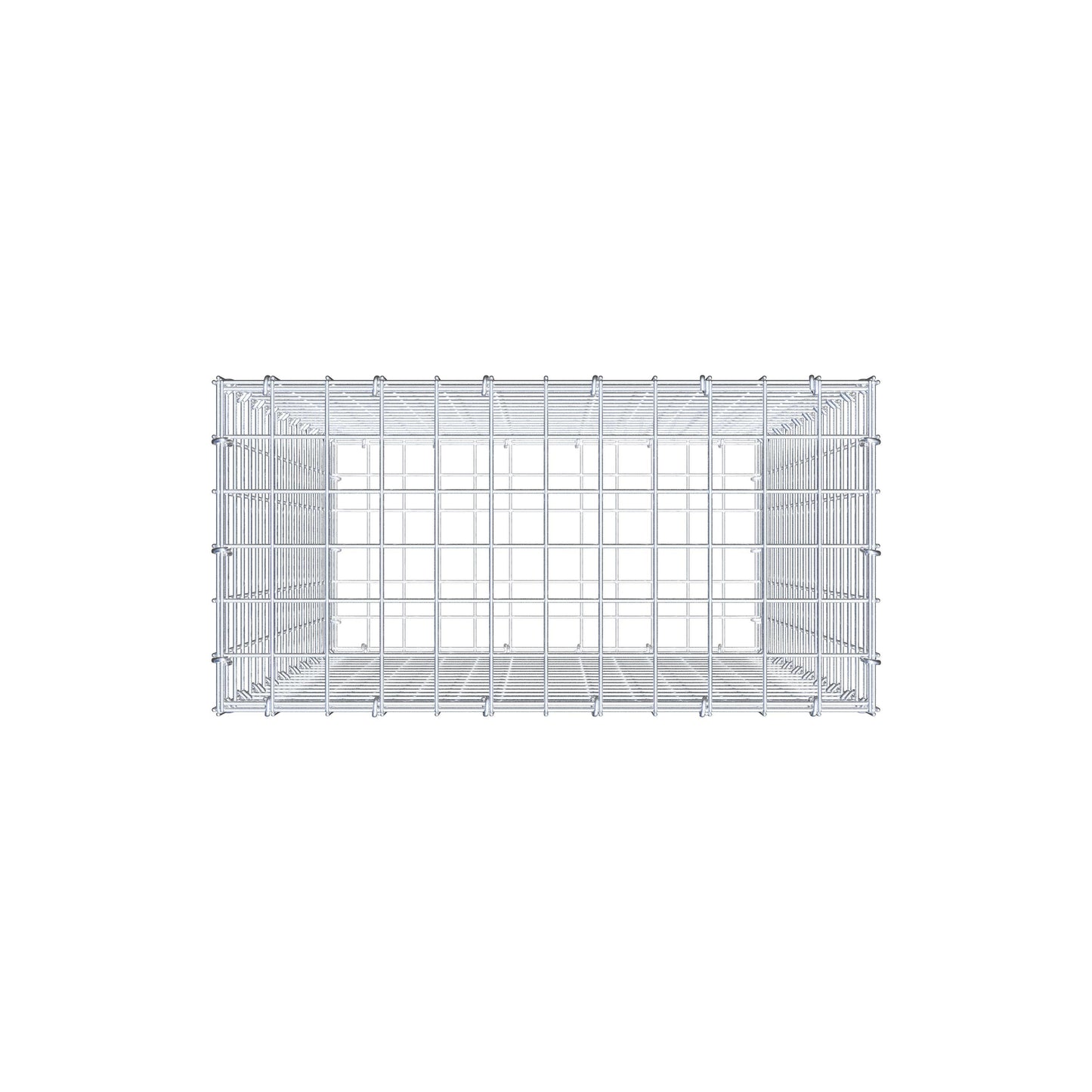 Gabion 100 cm x 60 cm x 30 cm (L x H x D), maskstorlek 5 cm x 5 cm, C-ring