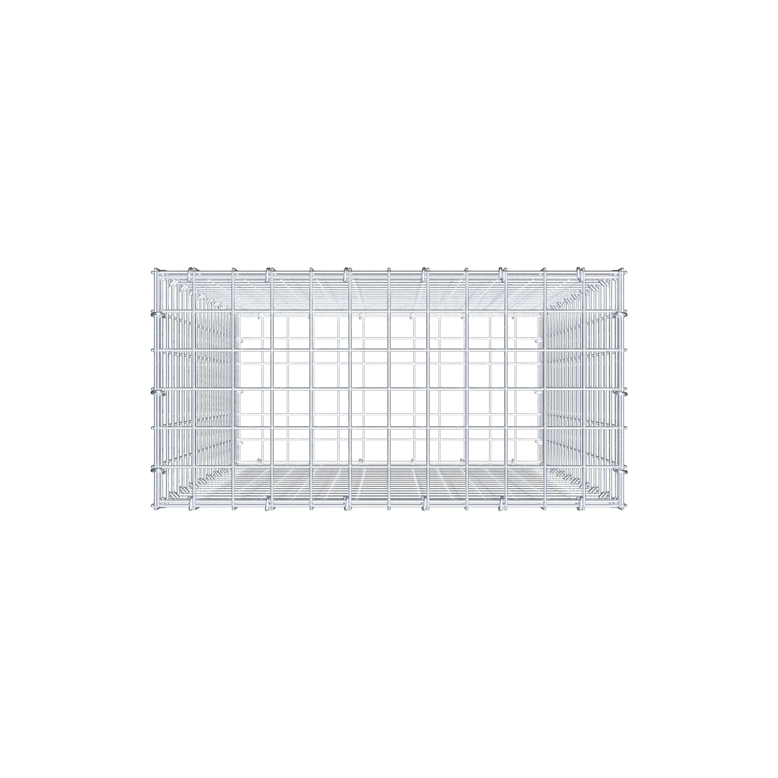 Gabion 100 cm x 60 cm x 30 cm (L x H x P), mailles 5 cm x 5 cm, anneau en C