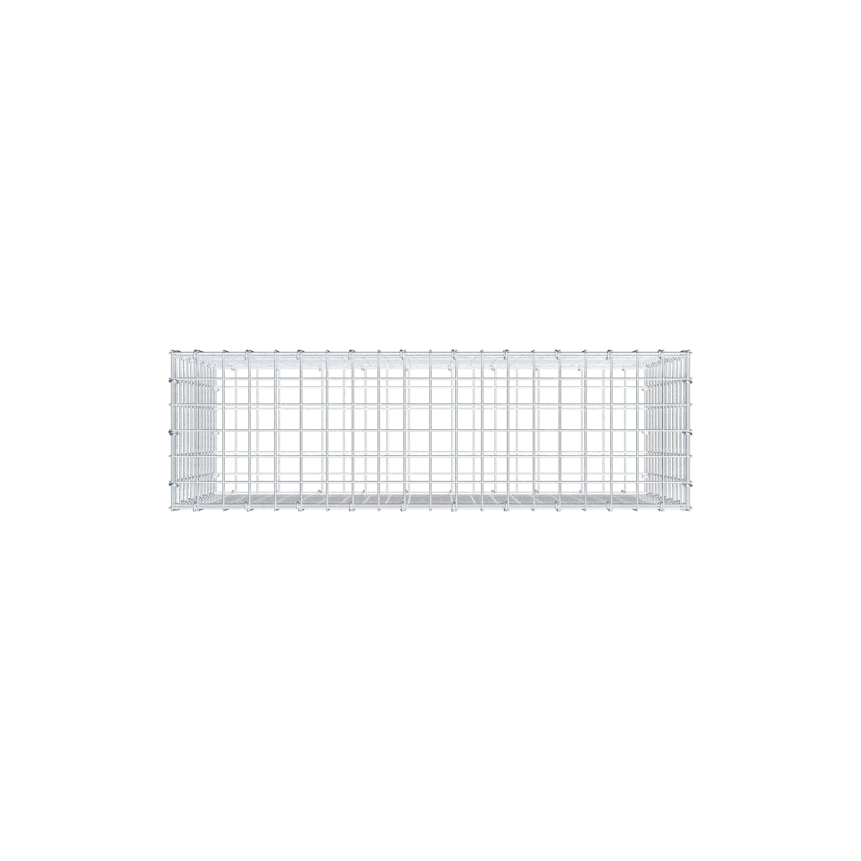 Gabion 100 cm x 60 cm x 30 cm (L x H x D), maskestørrelse 5 cm x 5 cm, C-ring