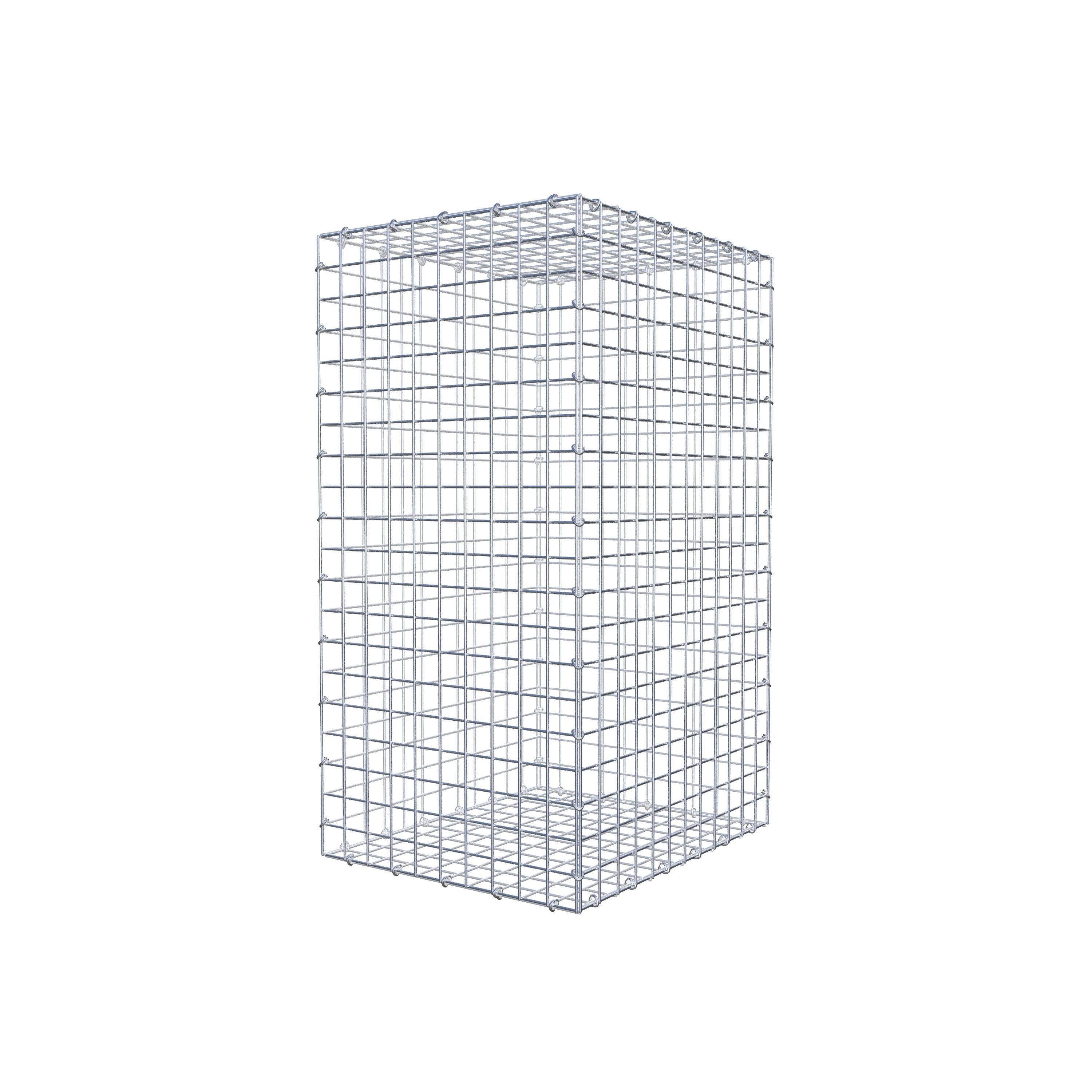 Gabion 100 cm x 60 cm x 50 cm (L x H x D), maskstorlek 5 cm x 5 cm, C-ring