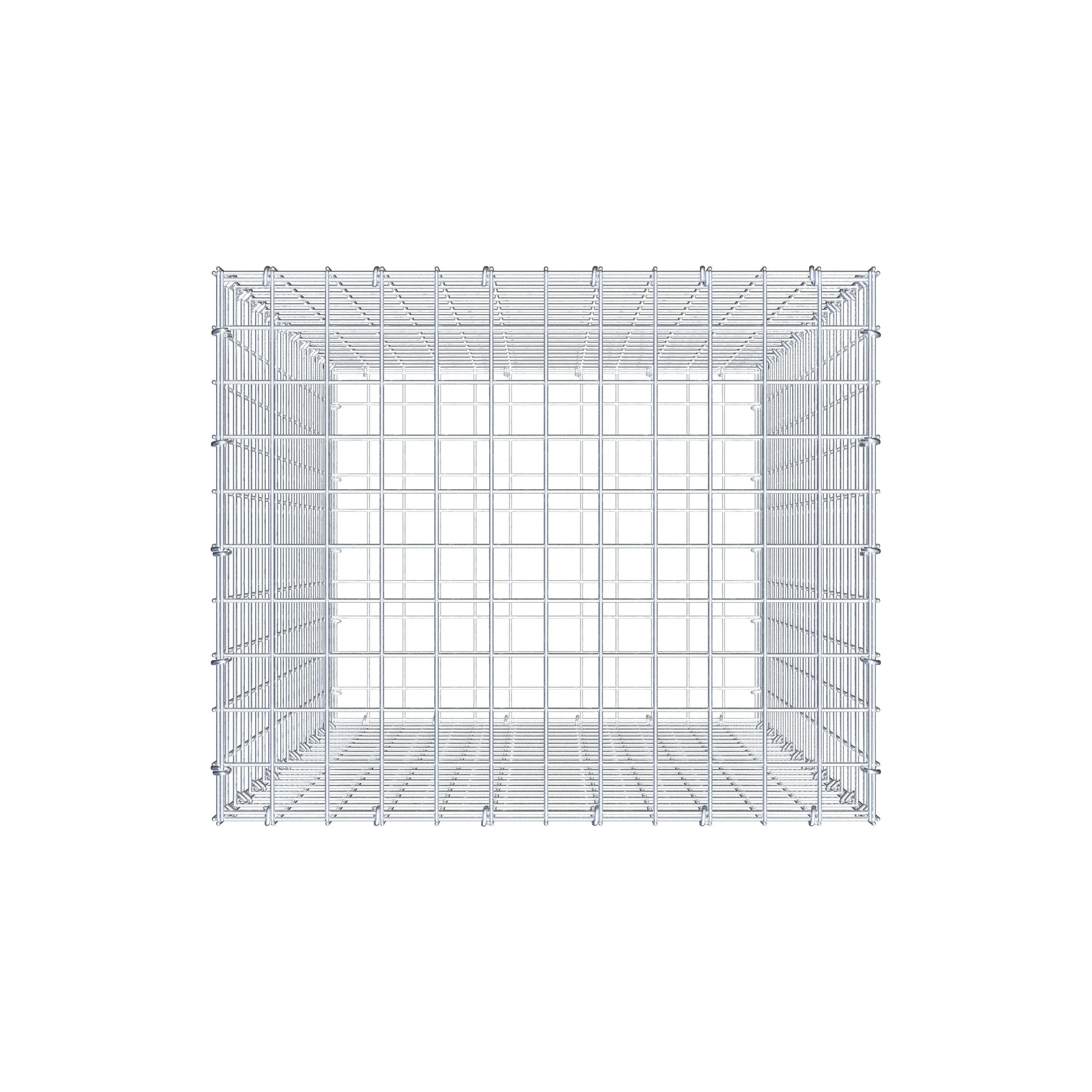 Gabion 100 cm x 60 cm x 50 cm (L x H x D), maskstorlek 5 cm x 5 cm, C-ring