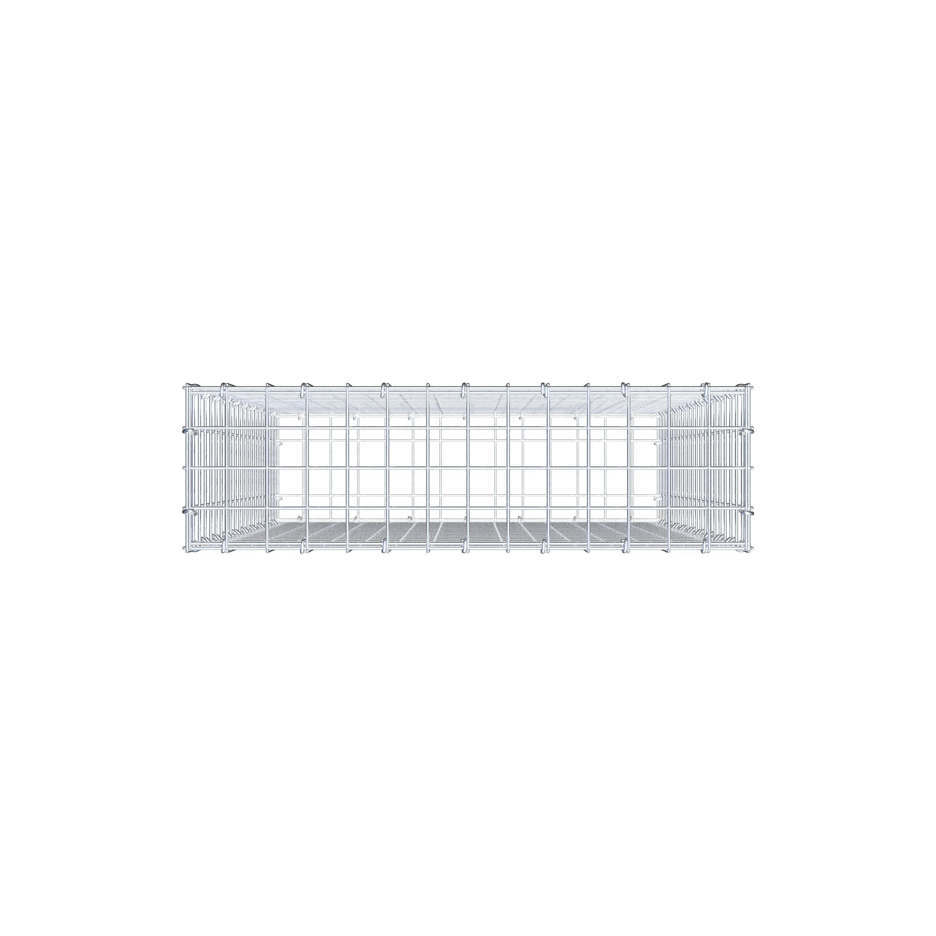 Gabion 100 cm x 70 cm x 20 cm (L x H x D), maskestørrelse 5 cm x 5 cm, C-ring