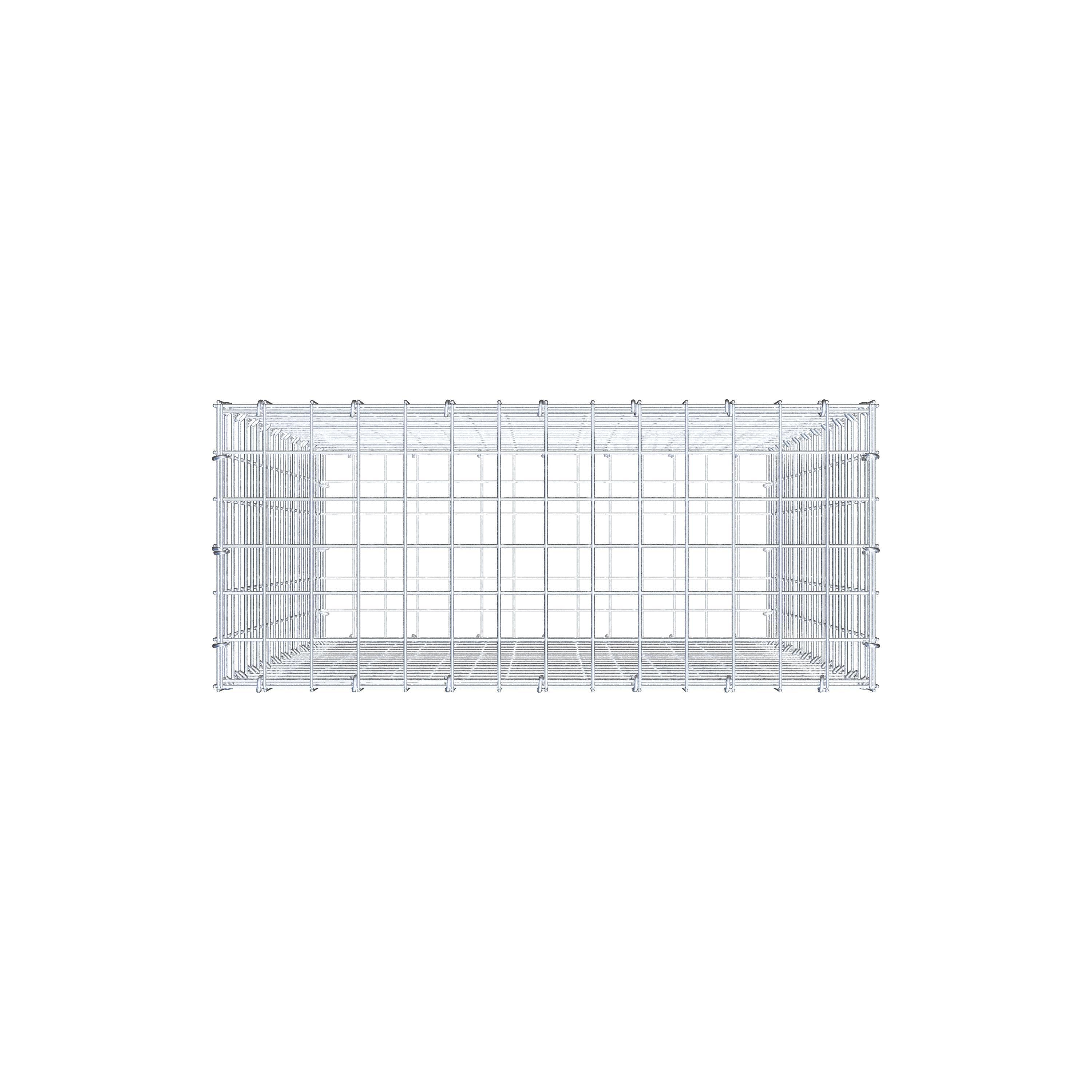 Gabion 100 cm x 70 cm x 30 cm (L x H x D), maskstorlek 5 cm x 5 cm, C-ring