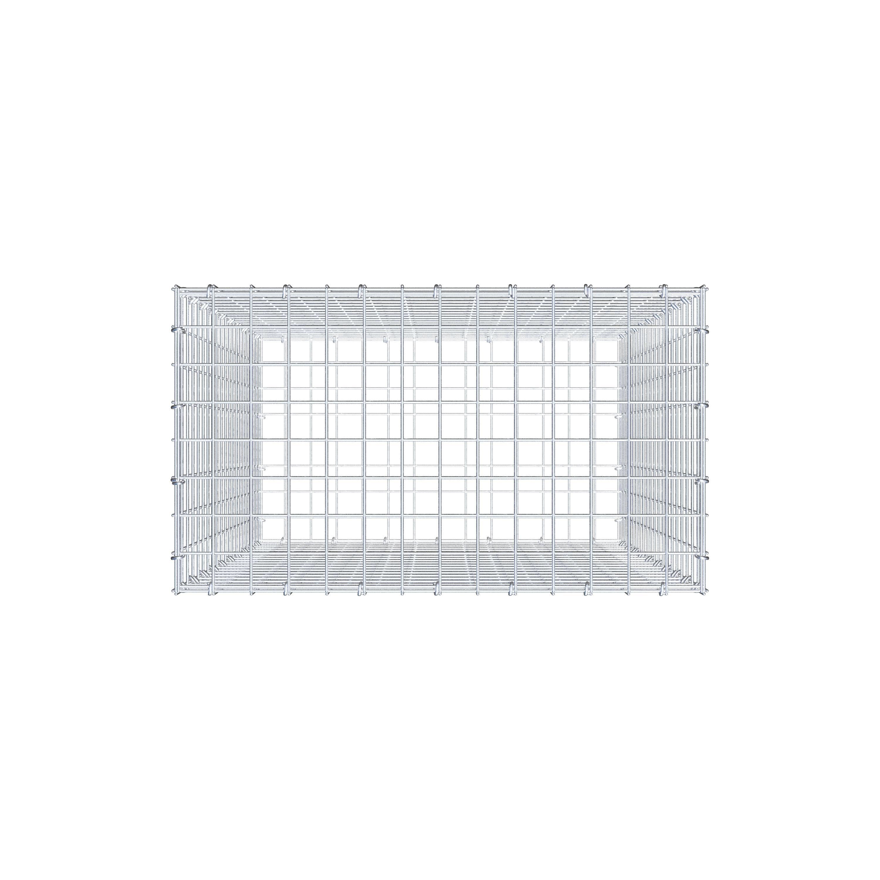 Gabion 100 cm x 70 cm x 40 cm (L x H x D), maskstorlek 5 cm x 5 cm, C-ring